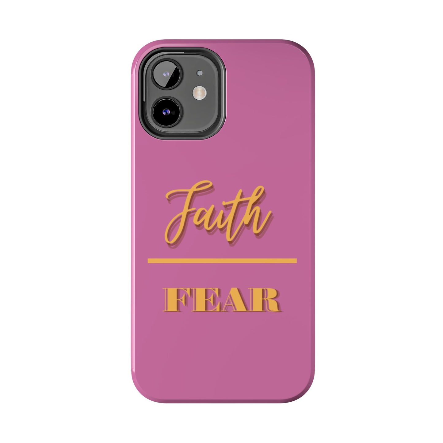 Faith Over Fear Phone Case - Inspirational Tough Cases for Daily Motivation, Gifts for Friends, Customizable Phone Covers, Unique Decor