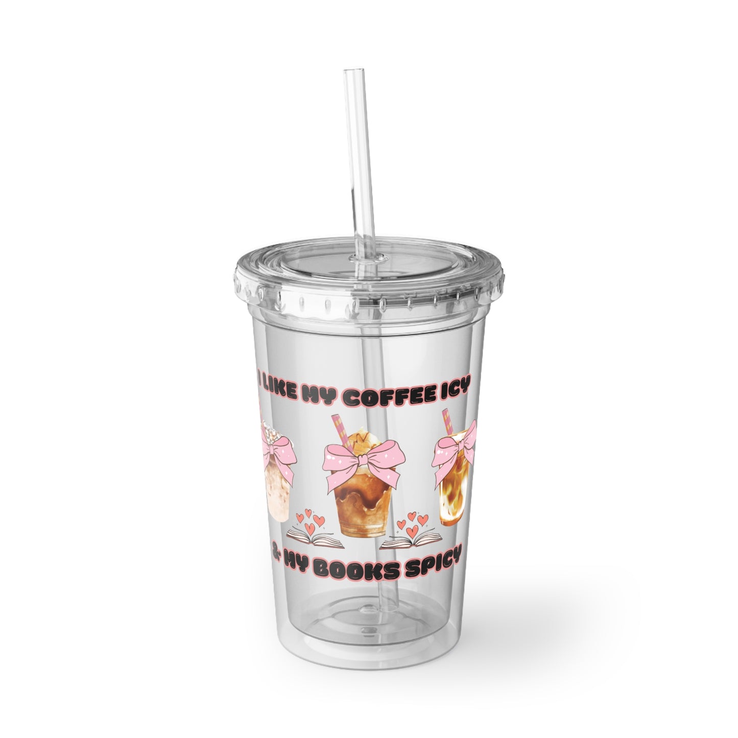 Suave Acrylic Tumbler for Coffee & Book Lovers - Cute Drinkware, Ideal Gift, Personalized, Party Favor, Everyday Use