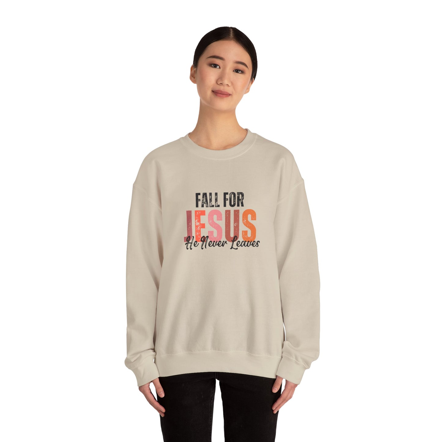 Fall for Jesus Sweatshirt, Christian Crewneck, Religious Apparel, Faith-Based Gifts, Inspirational Fashion, Cozy Church Wear