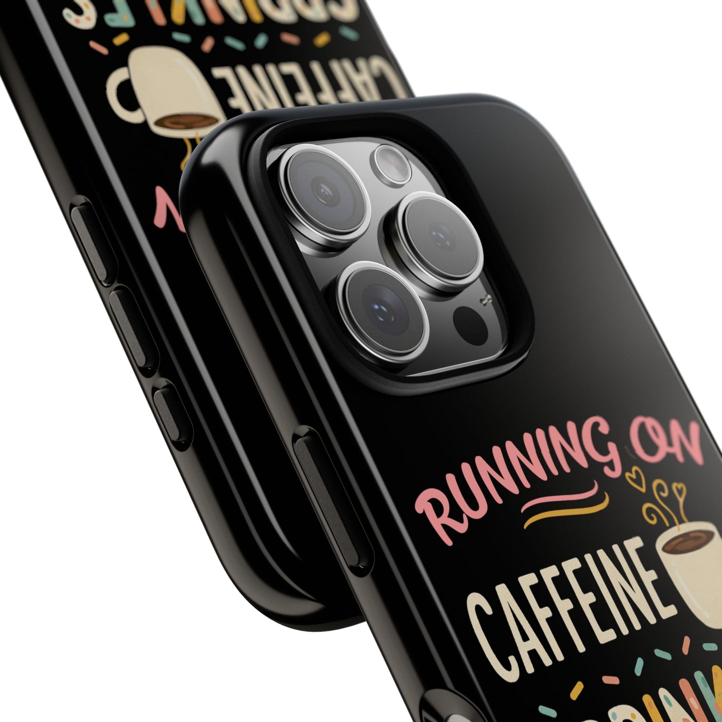 Running on Caffeine, Sprinkles, and Jesus Phone Case- Cute Coffee Lover Gift, Christian Style, Unique Phone Accessory