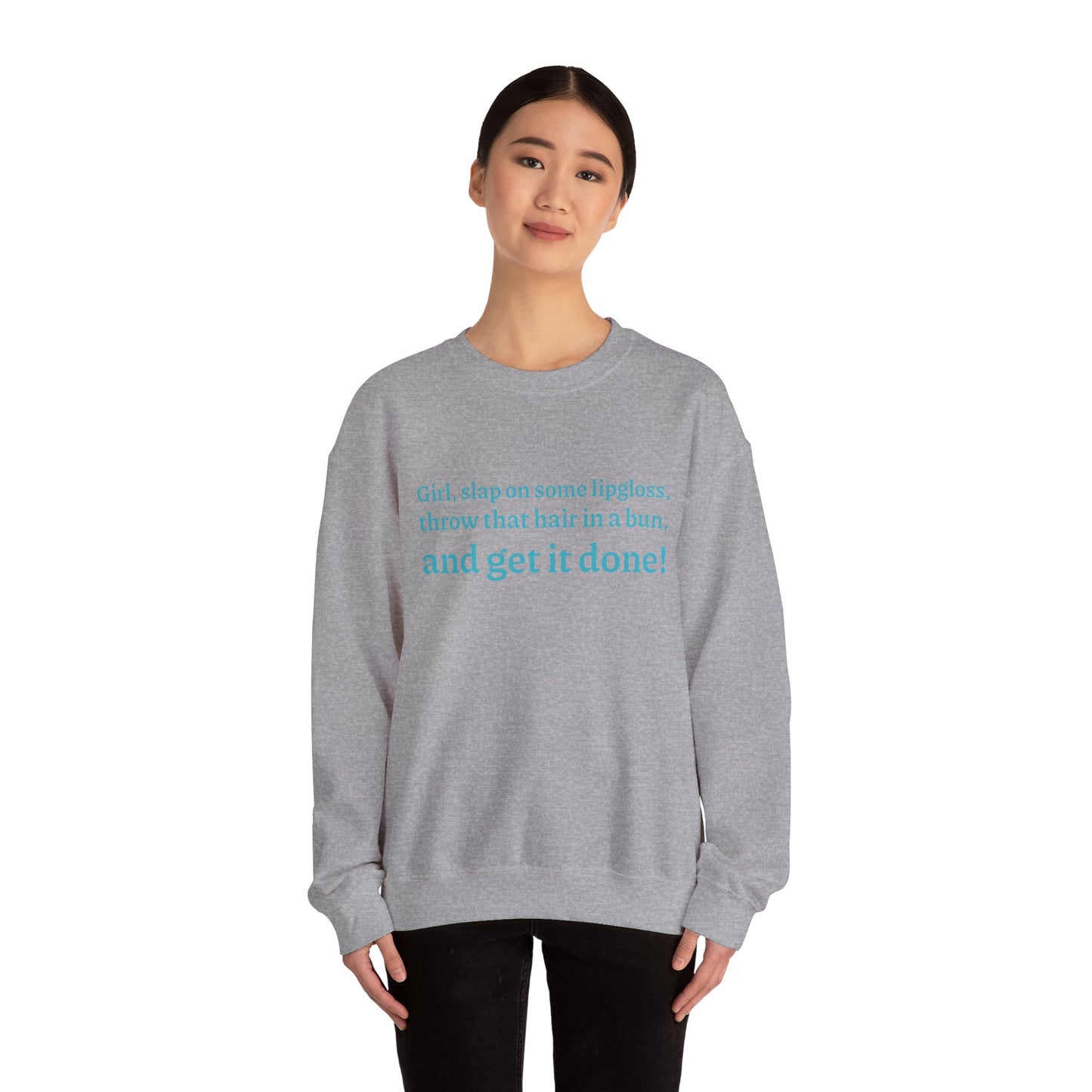Chic Motivational Crewneck Sweatshirt, Inspirational Apparel, Casual Fashion, Gift for Her, Cozy Style