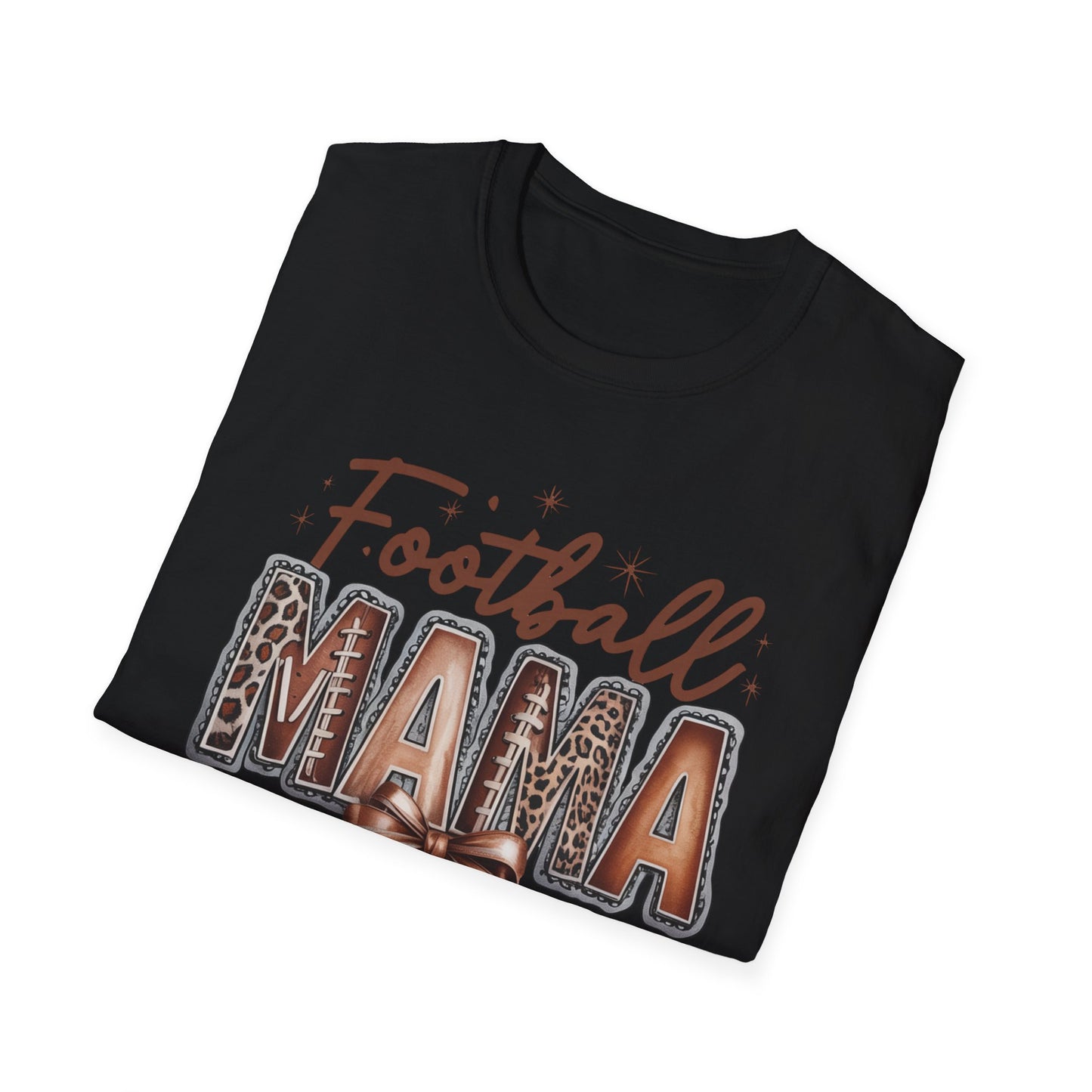 Football Mama Unisex Softstyle T-Shirt - Perfect for Game Day, Casual Wear, Sports Moms, Gift for Her, Women's Tee