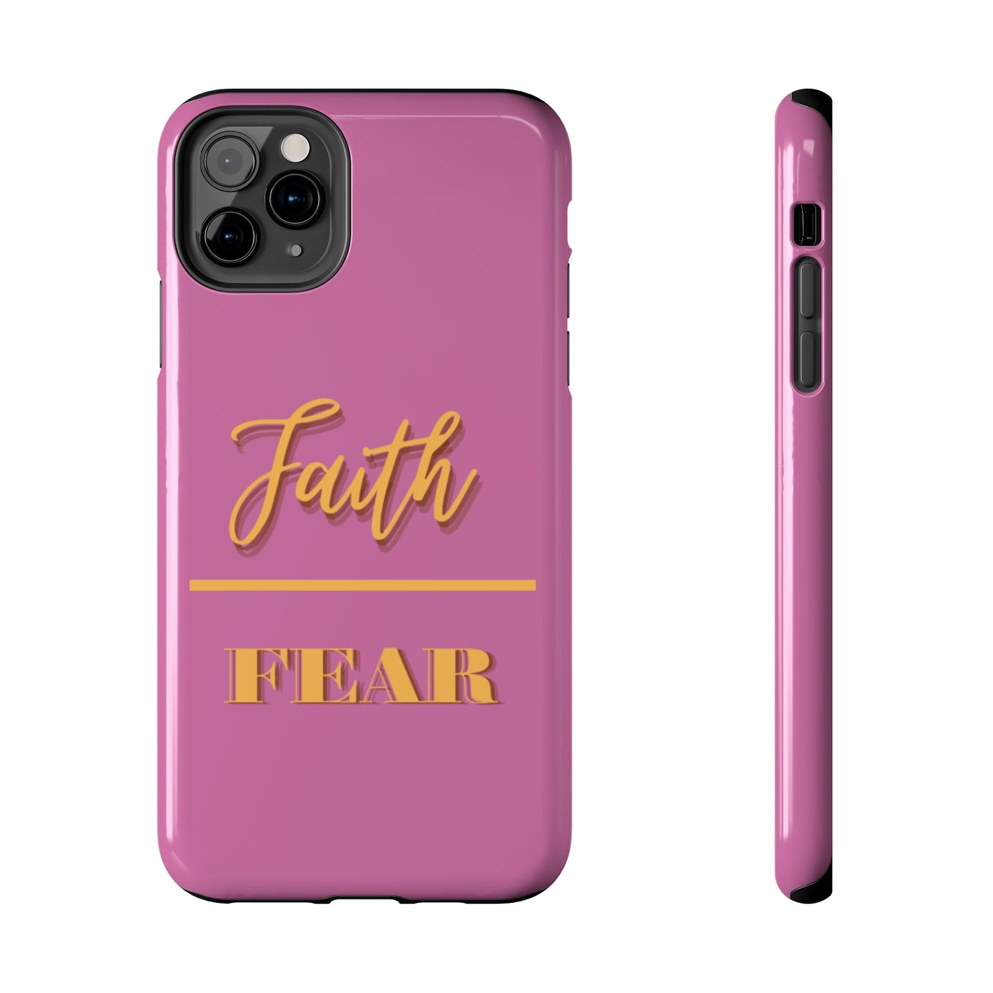 Faith Over Fear Phone Case - Inspirational Tough Cases for Daily Motivation, Gifts for Friends, Customizable Phone Covers, Unique Decor