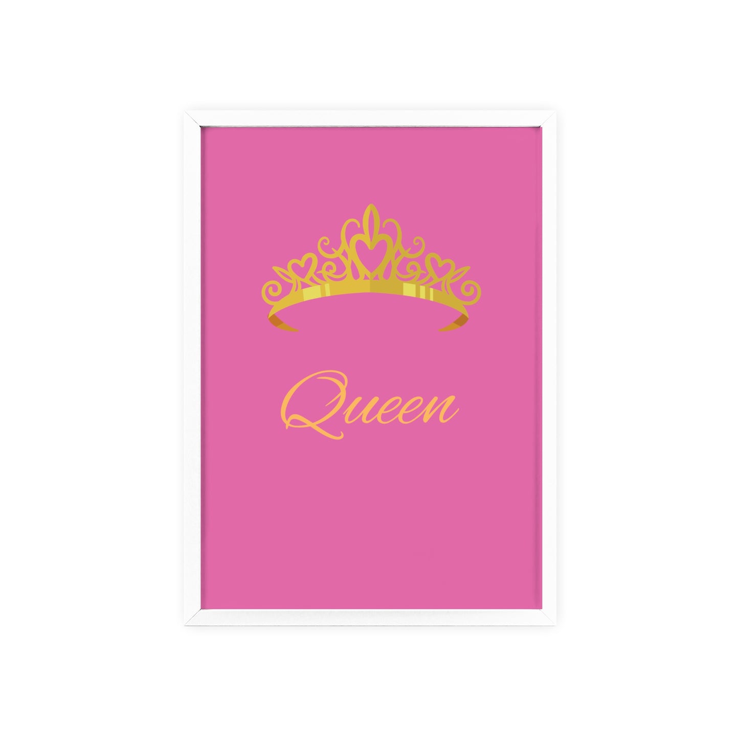 Queen Crown Poster with Wooden Frame, Home Decor, Gift for Her, Birthday, Wall Art, Inspirational Decor, empowerment