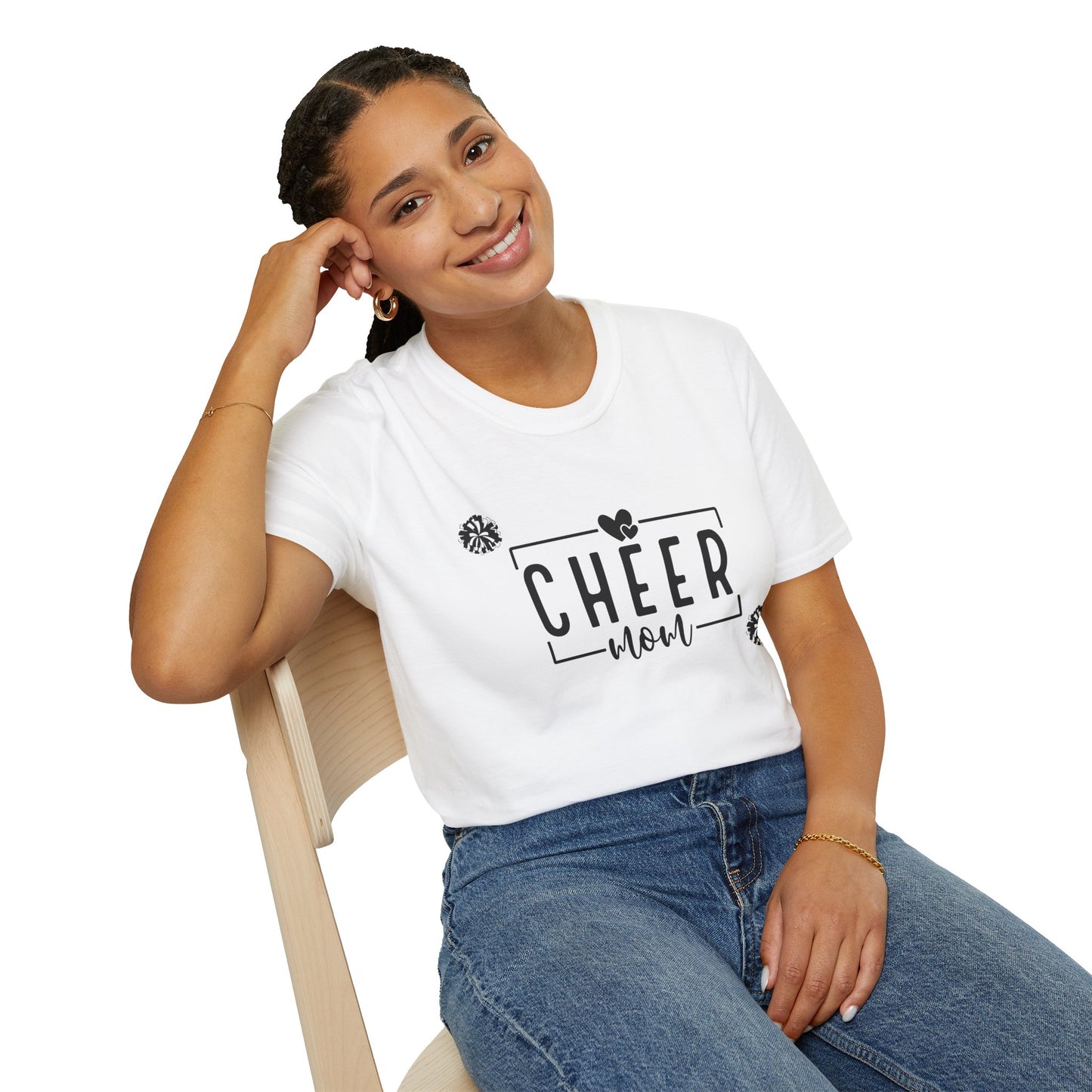 Cheer Mom Unisex T-Shirt, Softstyle Tee, Inspirational Shirt, Cheerleading Apparel, Gift for Coaches, Spirit Wear