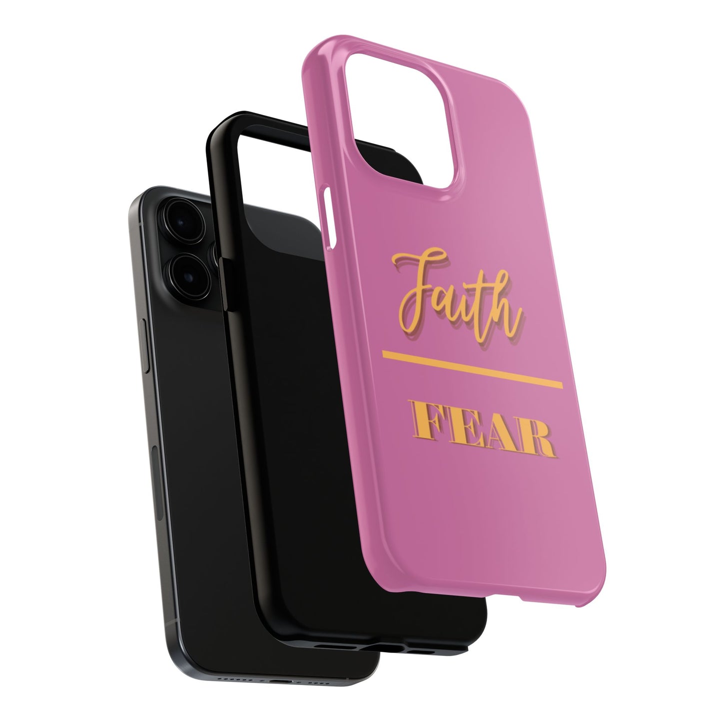 Faith Over Fear Phone Case - Inspirational Tough Cases for Daily Motivation, Gifts for Friends, Customizable Phone Covers, Unique Decor