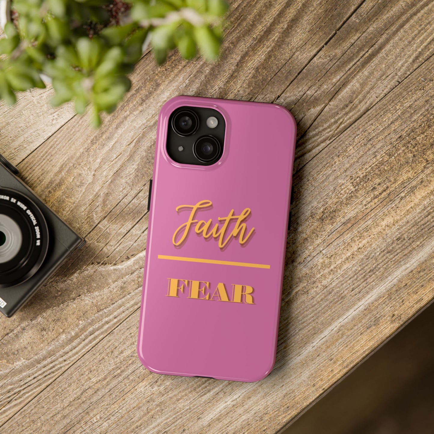 Faith Over Fear Phone Case - Inspirational Tough Cases for Daily Motivation, Gifts for Friends, Customizable Phone Covers, Unique Decor