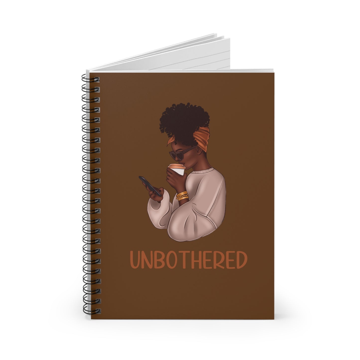 Unbothered Spiral Notebook - Stylish Journal for Creative Expression