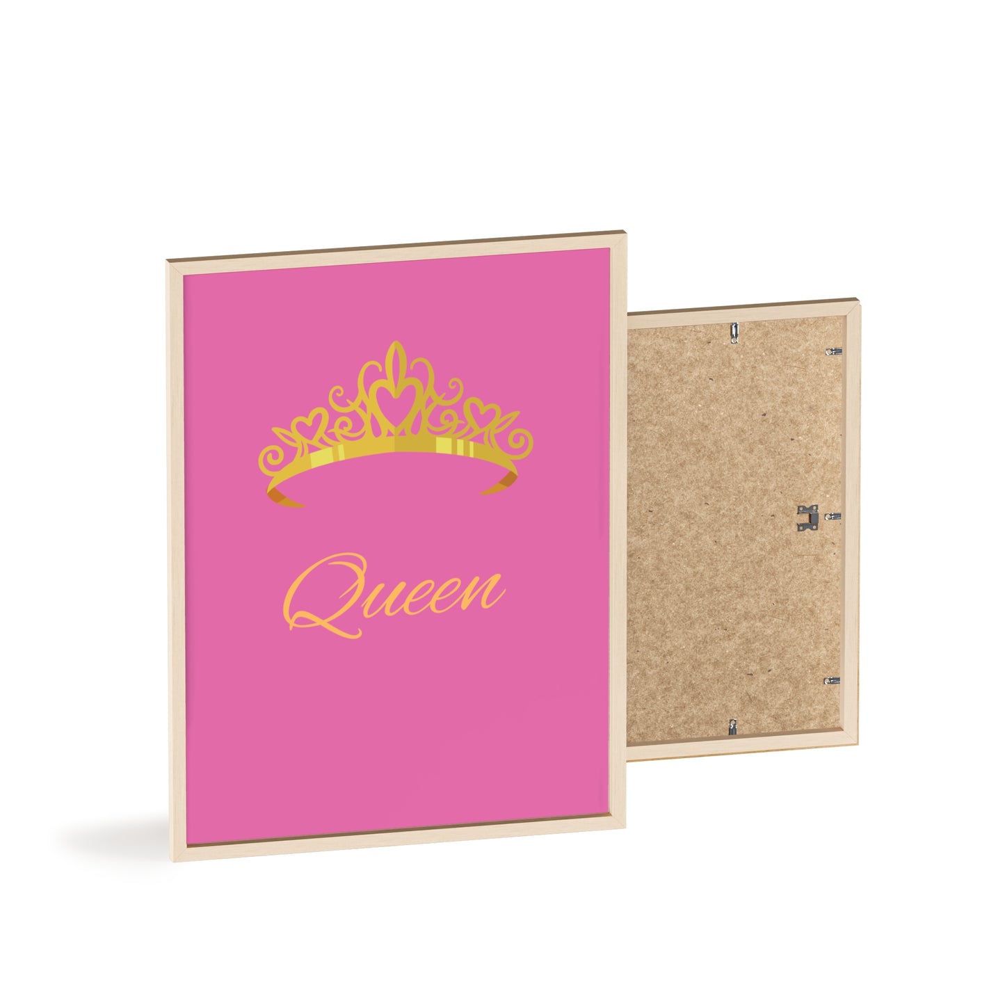Queen Crown Poster with Wooden Frame, Home Decor, Gift for Her, Birthday, Wall Art, Inspirational Decor, empowerment