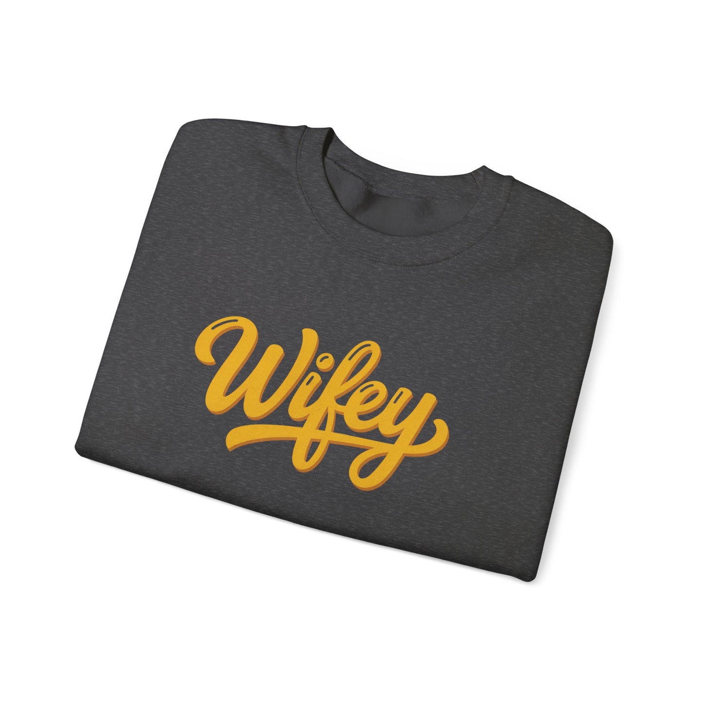 Wifey Crewneck Sweatshirt, Casual Gift for Brides, Cozy Wedding Apparel, Bridal Shower Sweatshirt, Anniversary Gift