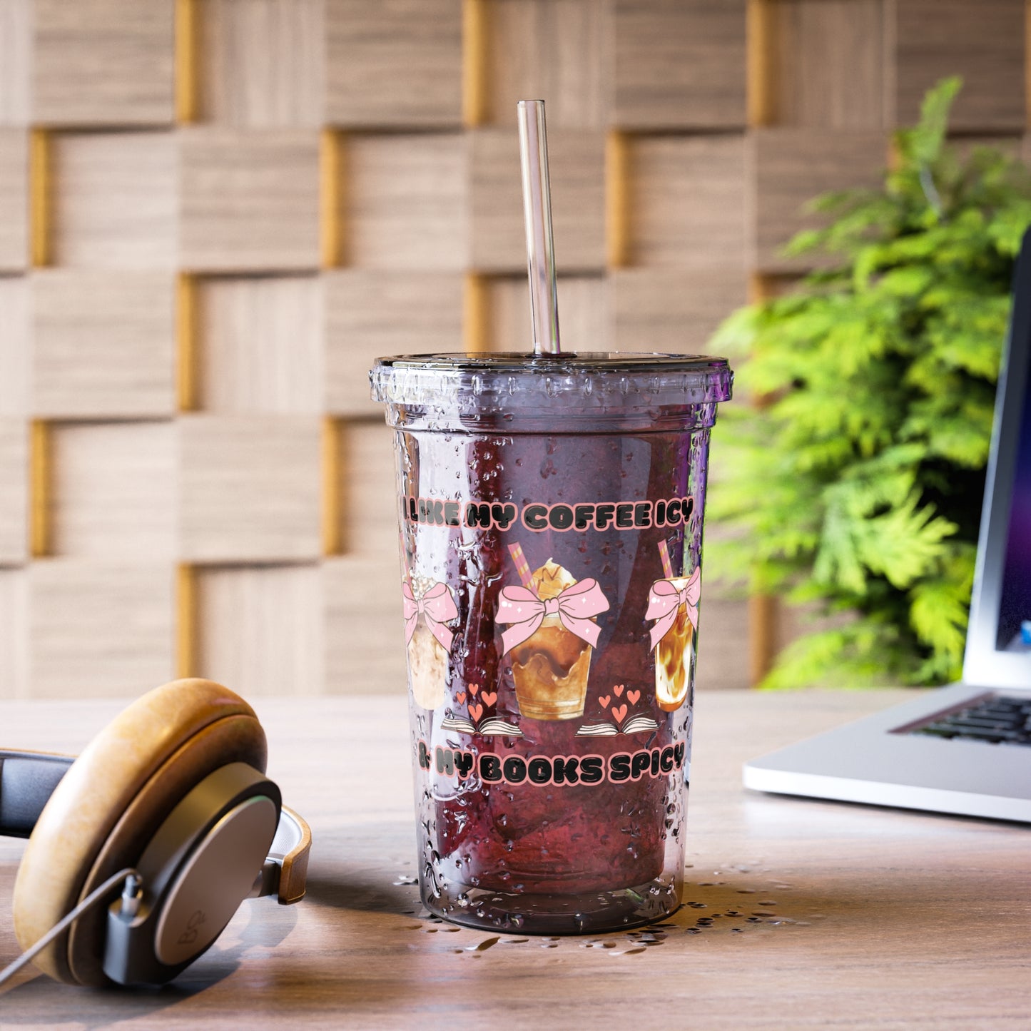 Suave Acrylic Tumbler for Coffee & Book Lovers - Cute Drinkware, Ideal Gift, Personalized, Party Favor, Everyday Use
