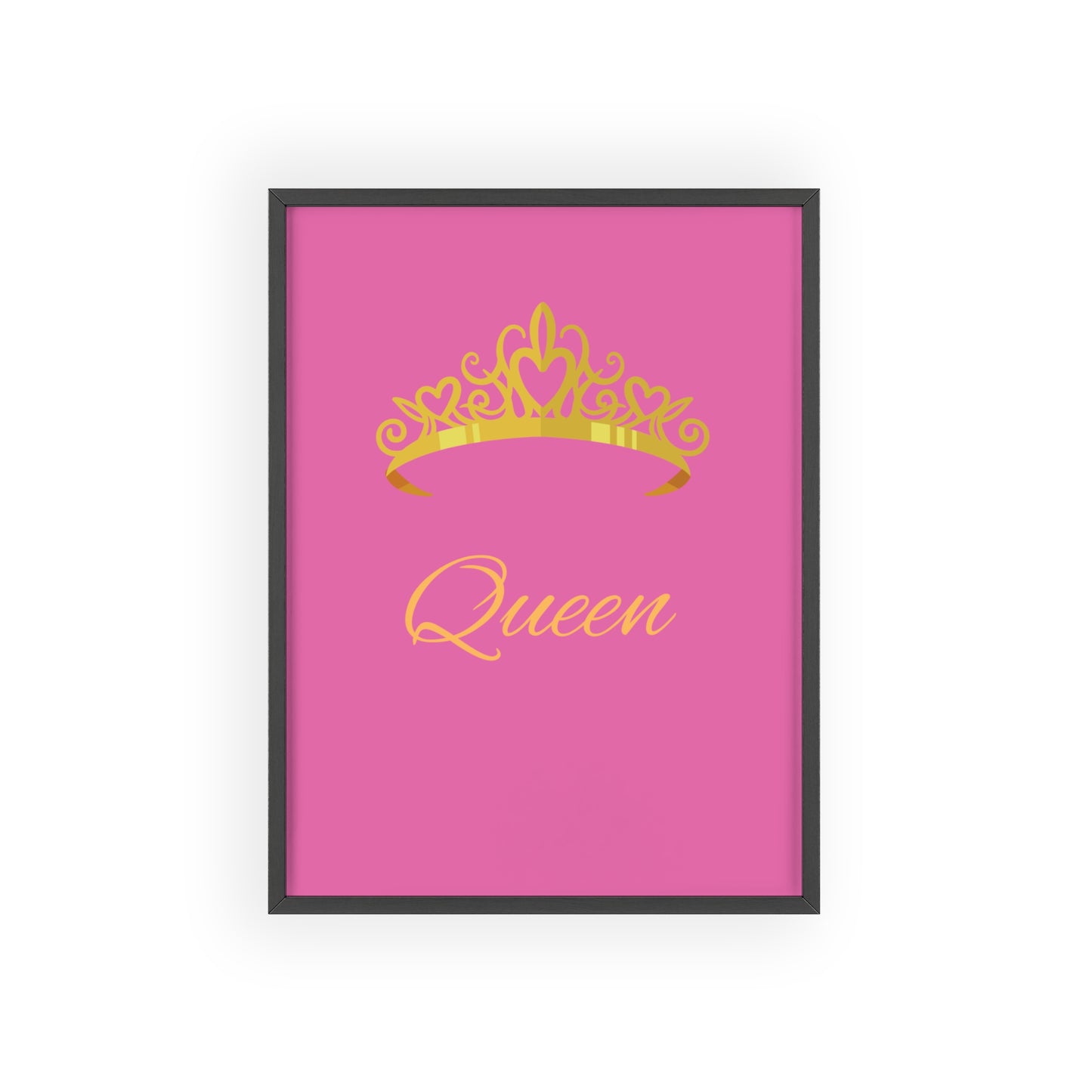 Queen Crown Poster with Wooden Frame, Home Decor, Gift for Her, Birthday, Wall Art, Inspirational Decor, empowerment