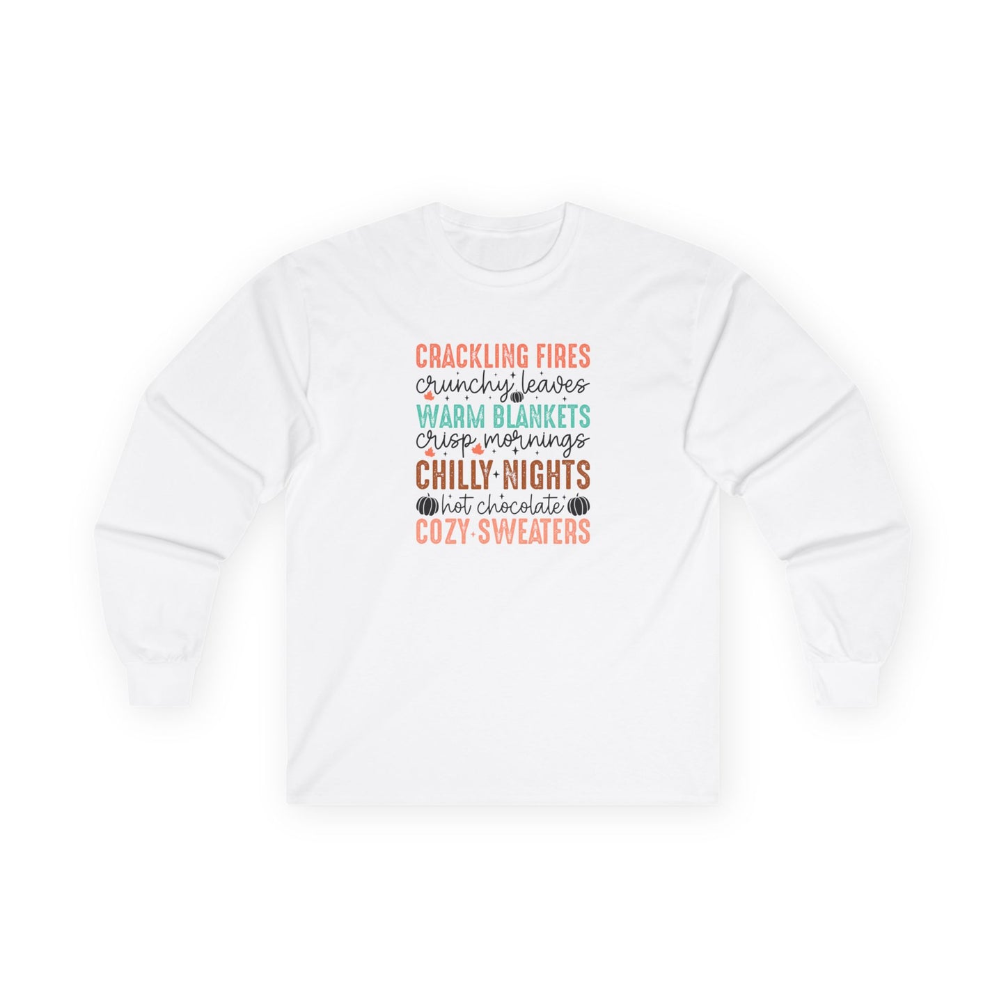 Cozy Fall Long Sleeve Tee, Cozy Tee, Autumn Shirt, Seasonal Wear, Warm Apparel, Perfect for Chilly Nights