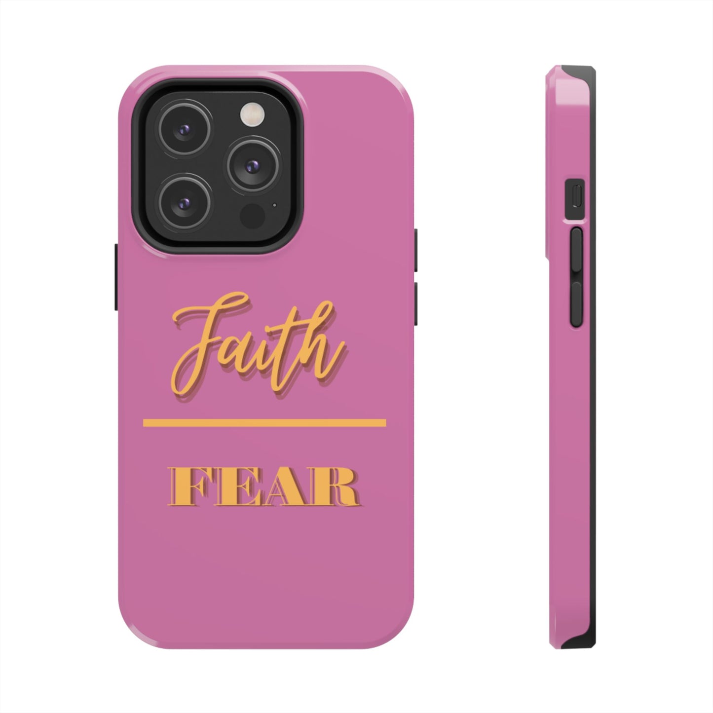 Faith Over Fear Phone Case - Inspirational Tough Cases for Daily Motivation, Gifts for Friends, Customizable Phone Covers, Unique Decor