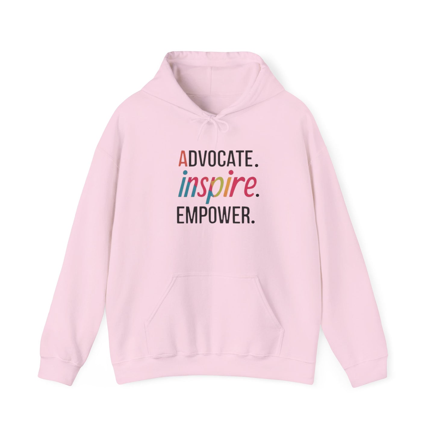 Empowerment Hoodie - Advocate Inspire Empower Sweatshirt, Motivational Gift, Unisex Apparel, Casual Wear, Comfortable Hoodie