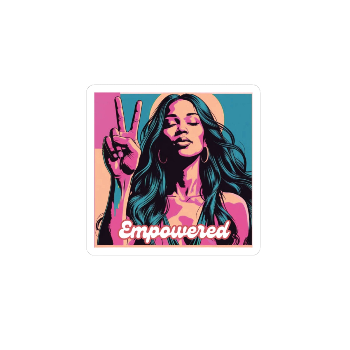 Empowered Woman Kiss-Cut Stickers, Positive Affirmation Sticker, Laptop Decor, Empowerment Gift, Feminist Art, Inspiring Quotes
