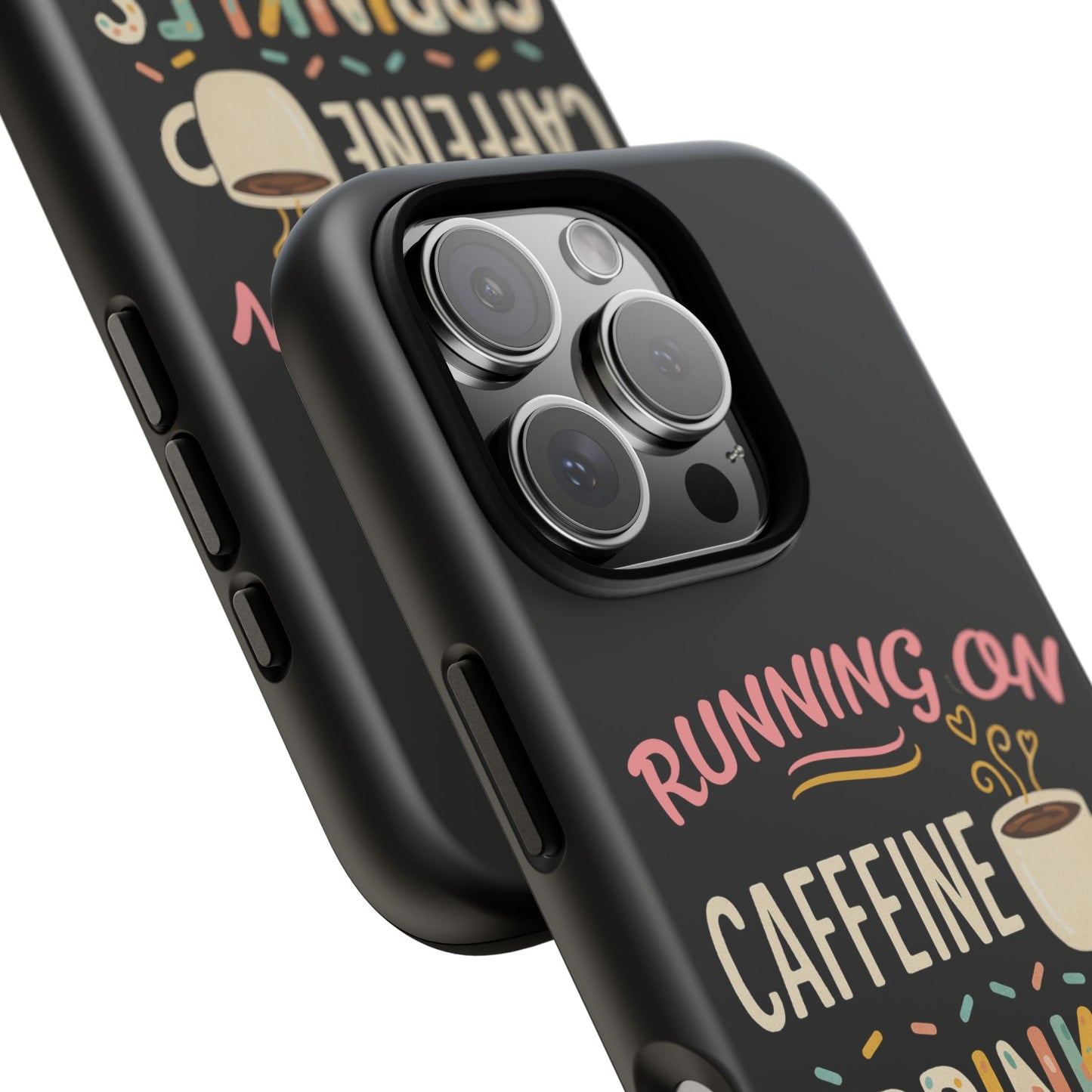 Running on Caffeine, Sprinkles, and Jesus Phone Case- Cute Coffee Lover Gift, Christian Style, Unique Phone Accessory