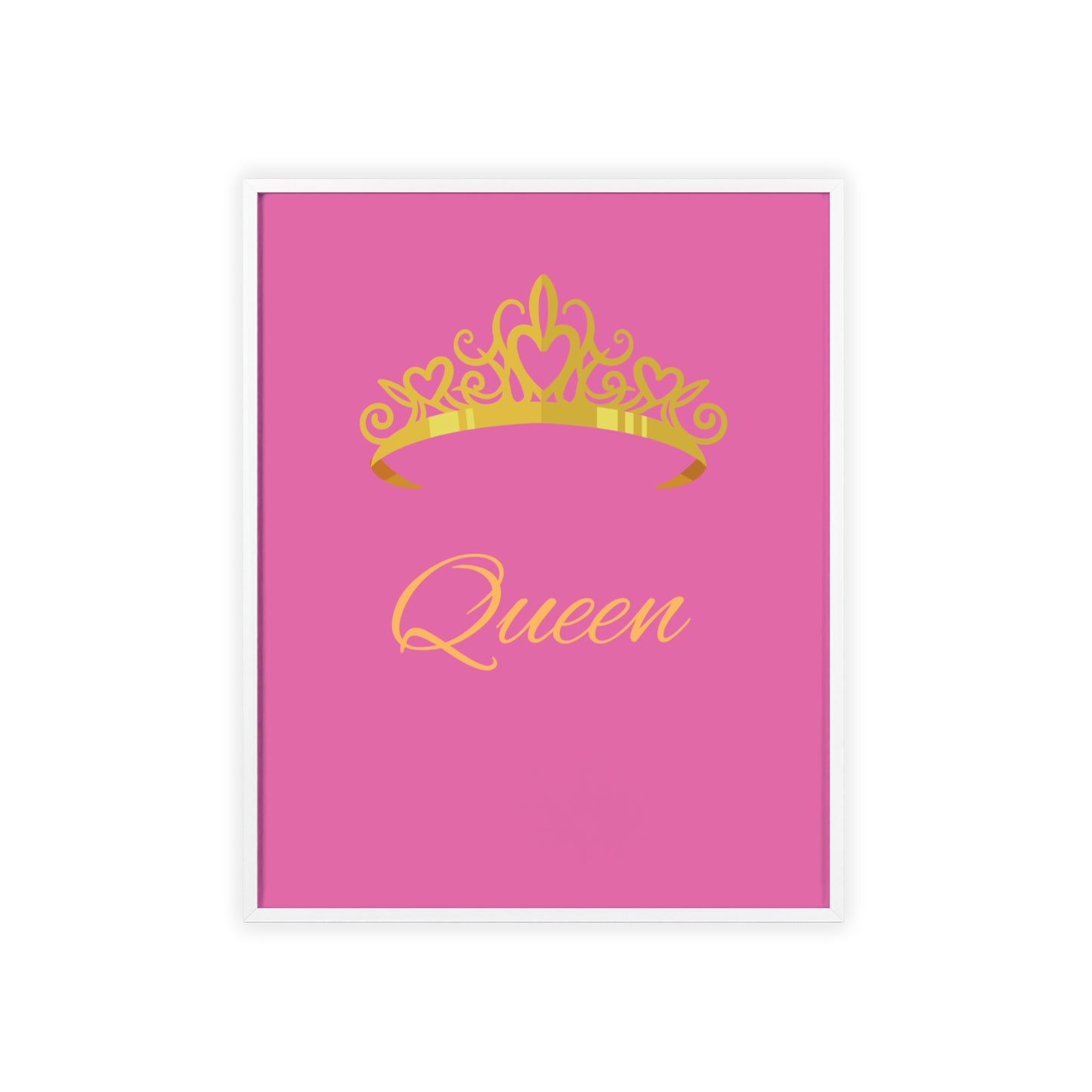 Queen Crown Poster with Wooden Frame, Home Decor, Gift for Her, Birthday, Wall Art, Inspirational Decor, empowerment