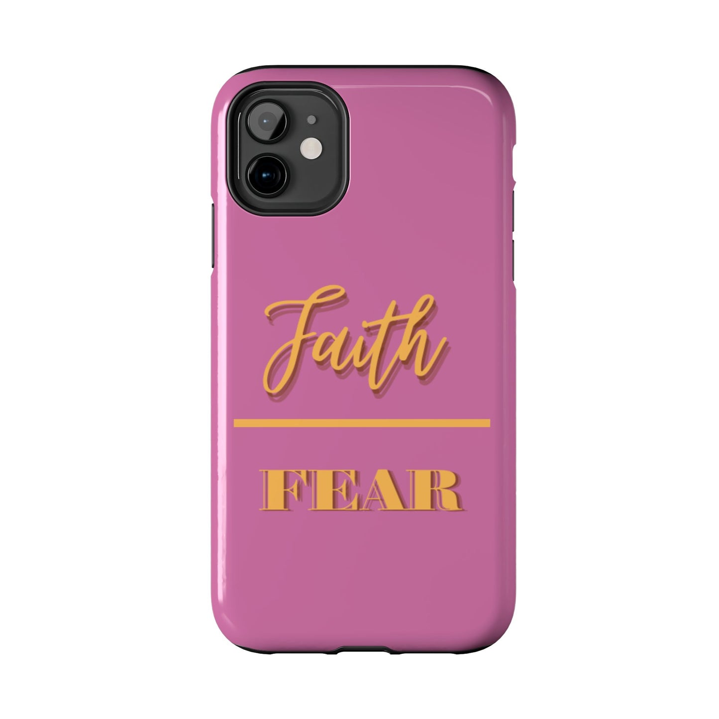 Faith Over Fear Phone Case - Inspirational Tough Cases for Daily Motivation, Gifts for Friends, Customizable Phone Covers, Unique Decor