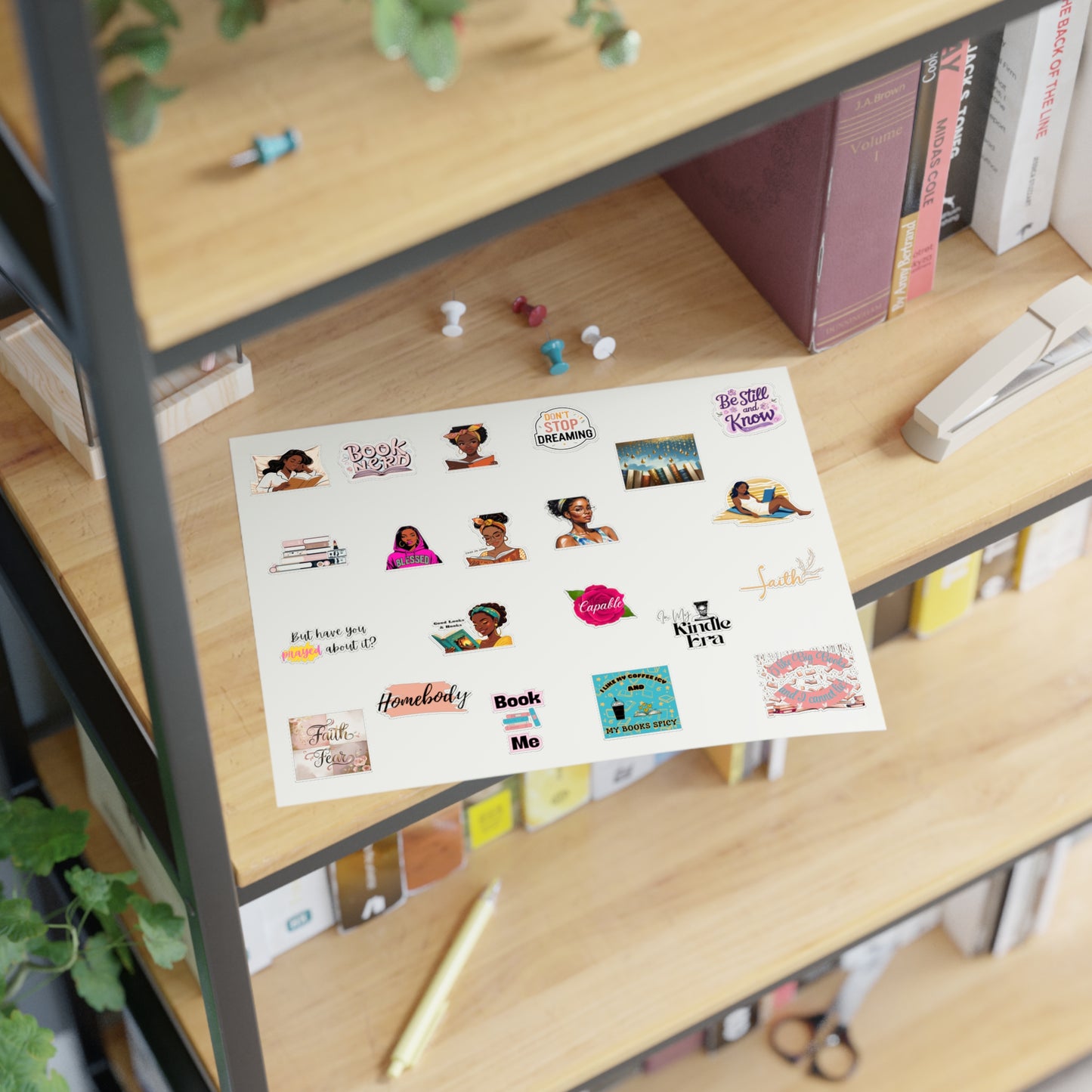 Book Lover Sticker Sheets - Fun, Creative, and Personalized Decor for Journal, Planner, Gift, Home Office, Reading Enthusiast
