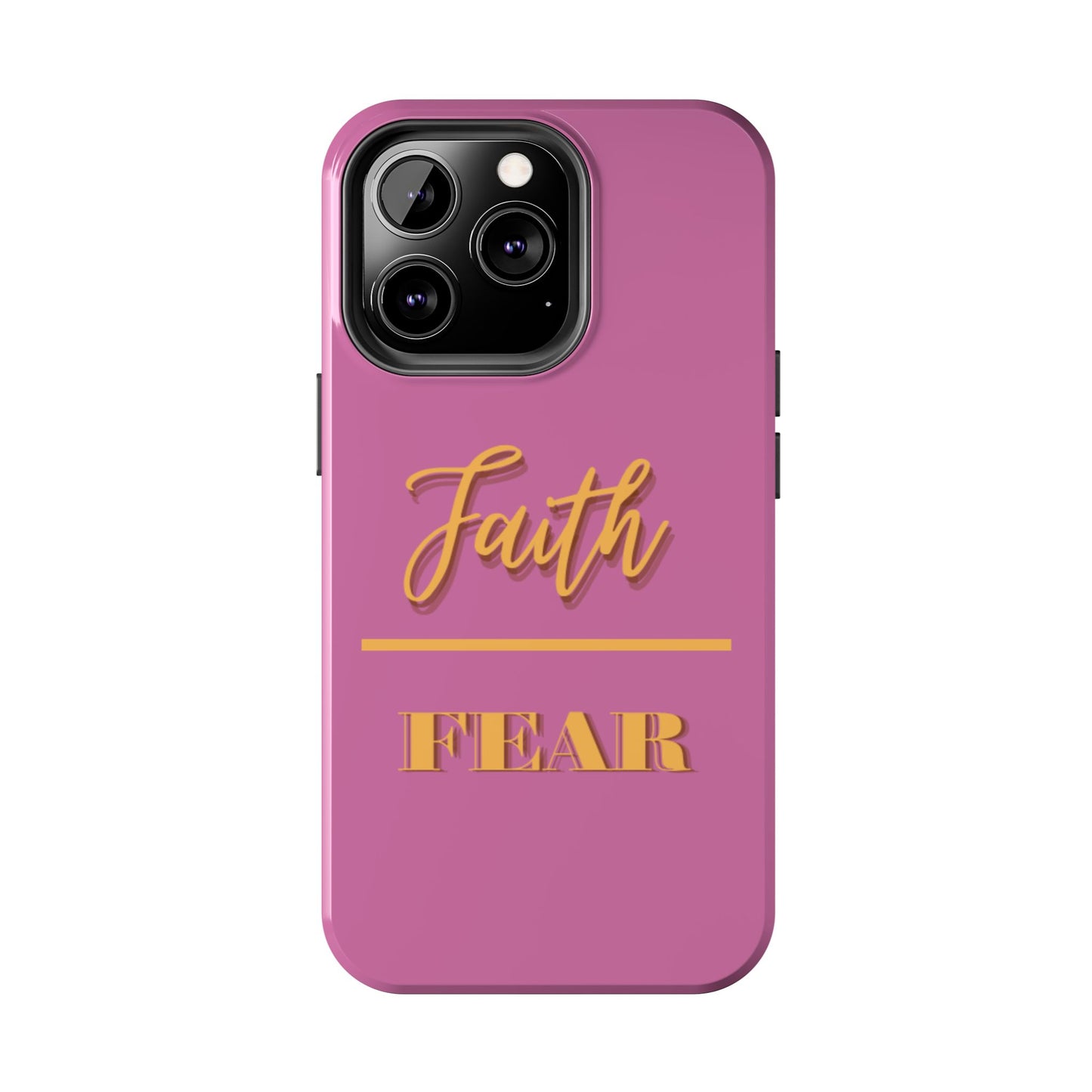 Faith Over Fear Phone Case - Inspirational Tough Cases for Daily Motivation, Gifts for Friends, Customizable Phone Covers, Unique Decor