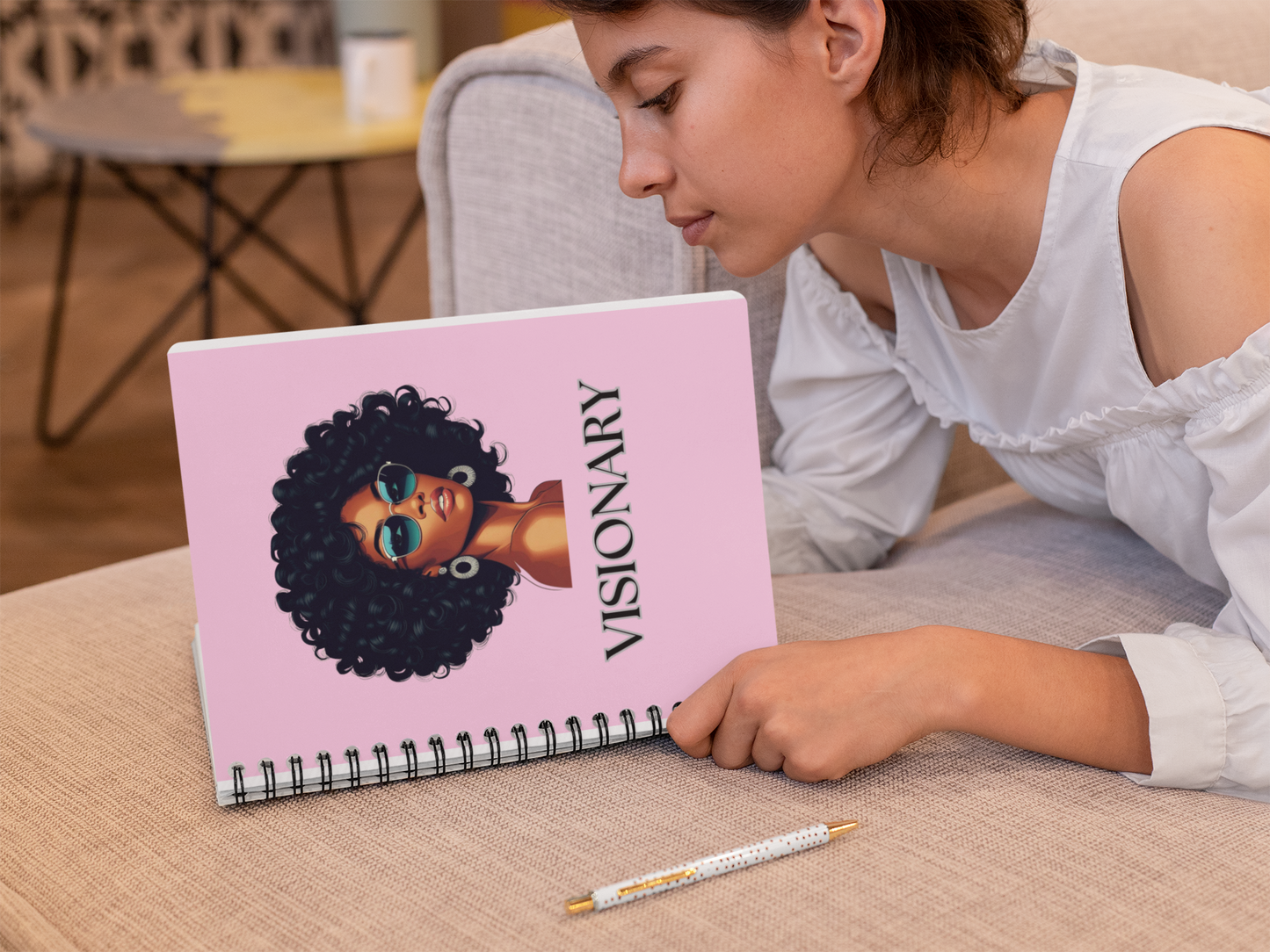 Empowered Visionary Spiral Notebook - Stylish Journal for Creativity, Motivational Stationery, Gift for Writers, Art Lovers, Dreamers