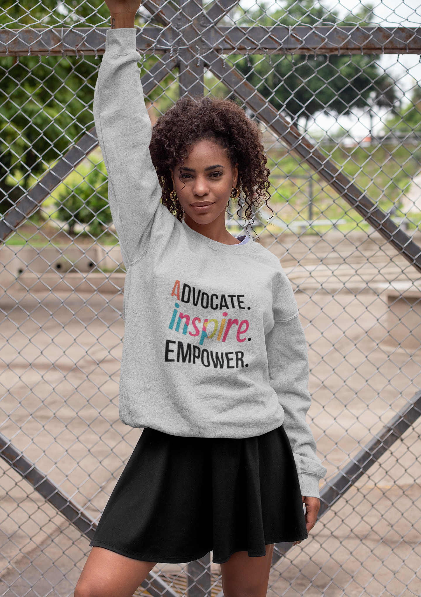 Empowerment Crewneck Sweatshirt | Advocate Inspire Empower | Unisex Sweatshirt | Casual Wear | Gift for Activists | Inspirational Apparel