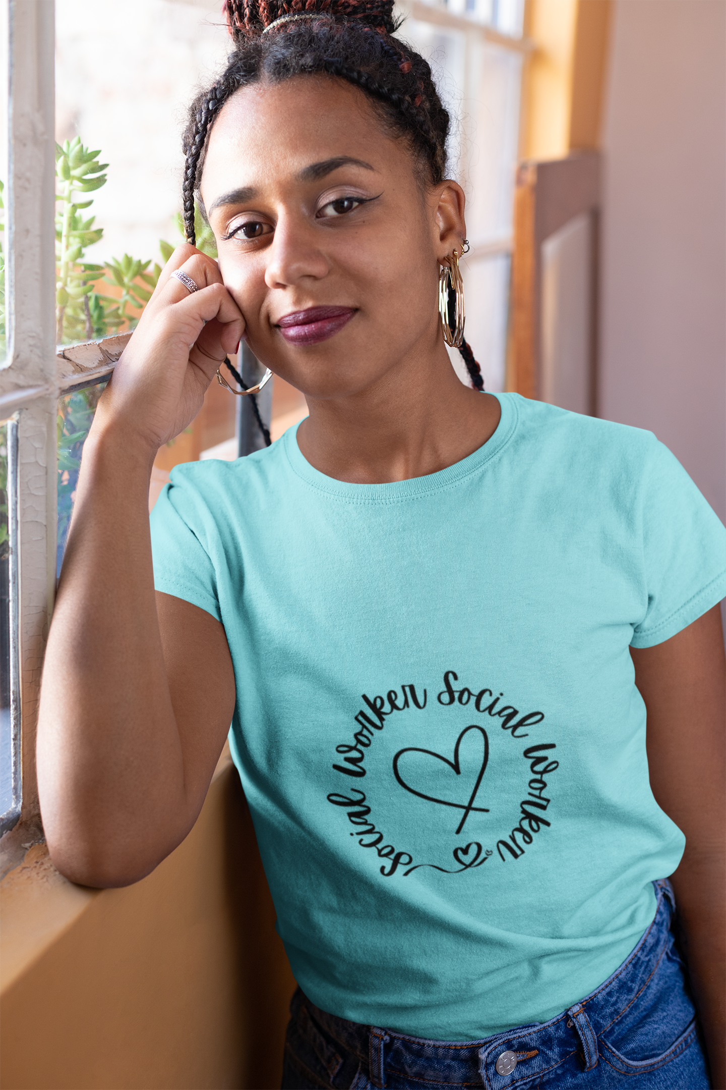 Social Worker Love T-Shirt, Gift for Social Workers, Unisex Tee, Casual Wear, Everyday Comfort, Heart Design T-Shirt