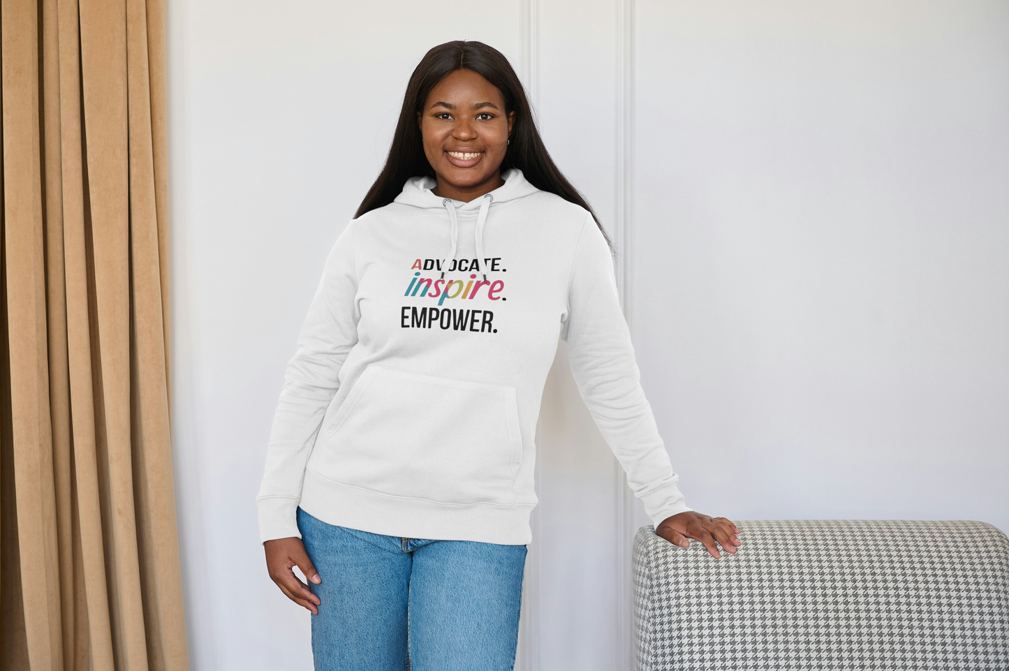 Empowerment Hoodie - Advocate Inspire Empower Sweatshirt, Motivational Gift, Unisex Apparel, Casual Wear, Comfortable Hoodie
