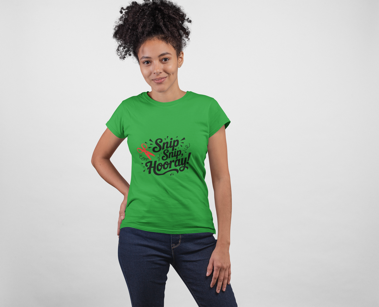 Snip Snip Hooray Women's Softstyle Tee - Fun DIY Gift, Birthday Celebration, Crafting Enthusiast, Cutting Crafts, Cheerful Apparel