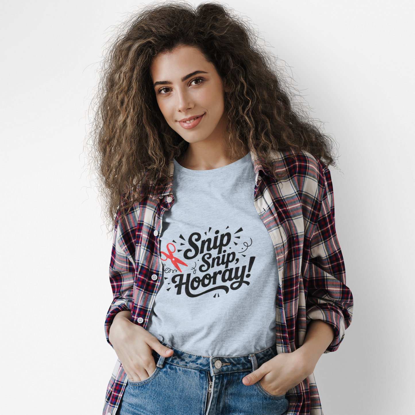 Snip Snip Hooray Women's Softstyle Tee - Fun DIY Gift, Birthday Celebration, Crafting Enthusiast, Cutting Crafts, Cheerful Apparel