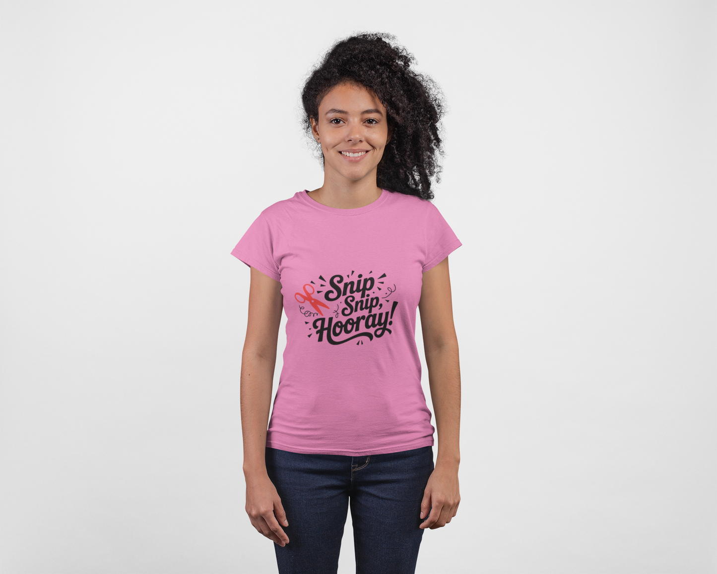 Snip Snip Hooray Women's Softstyle Tee - Fun DIY Gift, Birthday Celebration, Crafting Enthusiast, Cutting Crafts, Cheerful Apparel