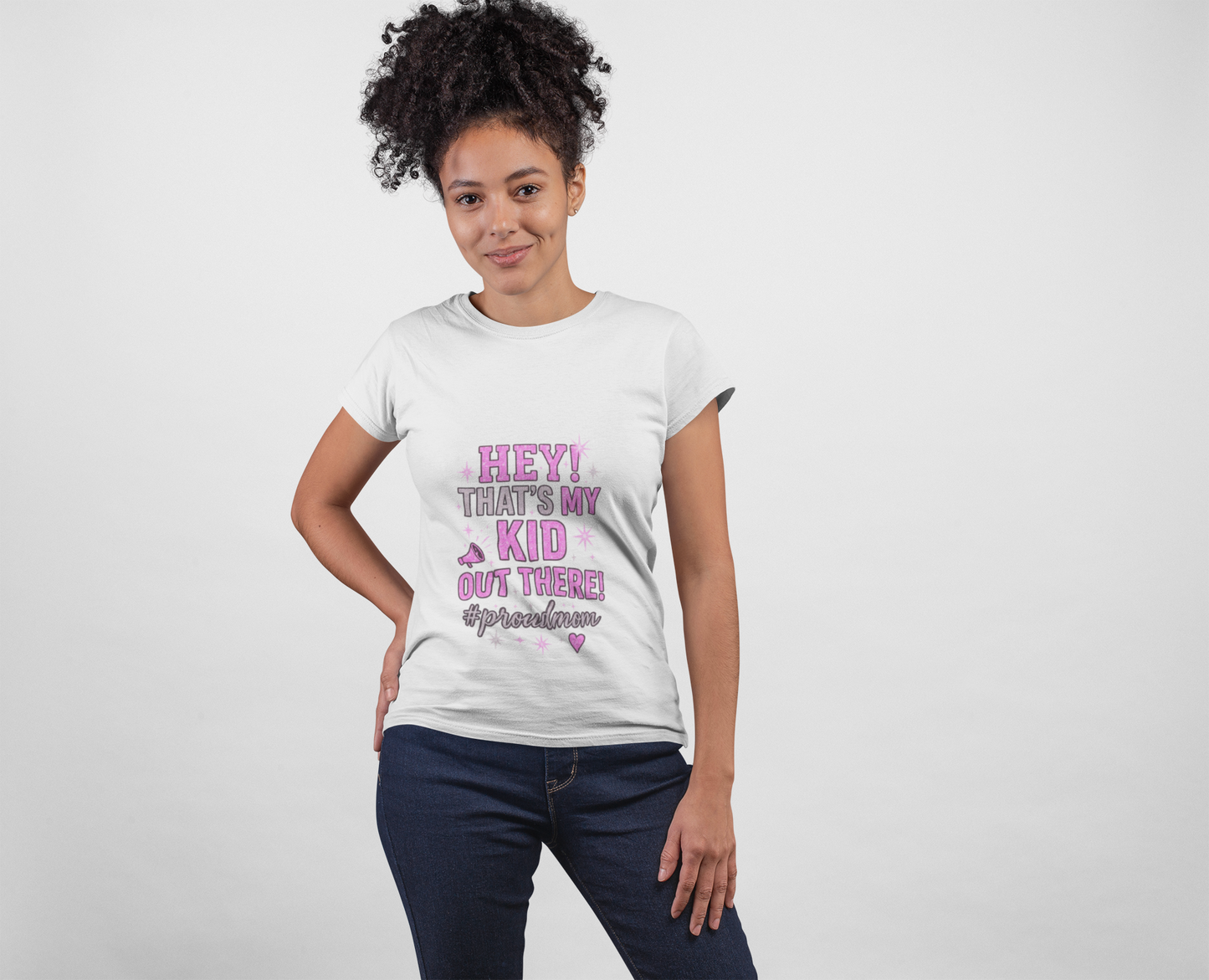 Hey! That's My Kid Out There! Ladies' T-Shirt - Perfect for Moms, Family Gatherings, Mother's Day, School Events, Fun Celebrations!