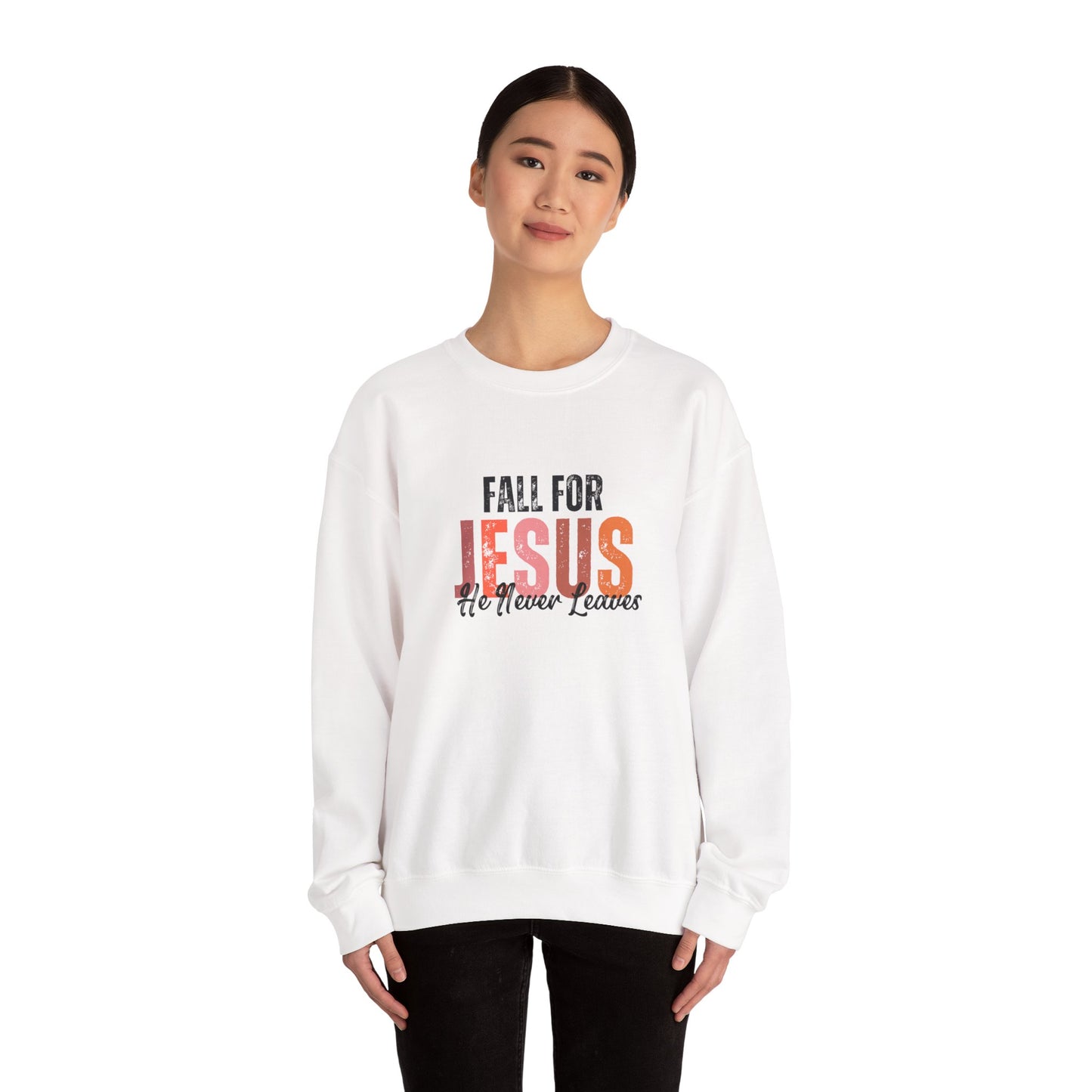 Fall for Jesus Sweatshirt, Christian Crewneck, Religious Apparel, Faith-Based Gifts, Inspirational Fashion, Cozy Church Wear