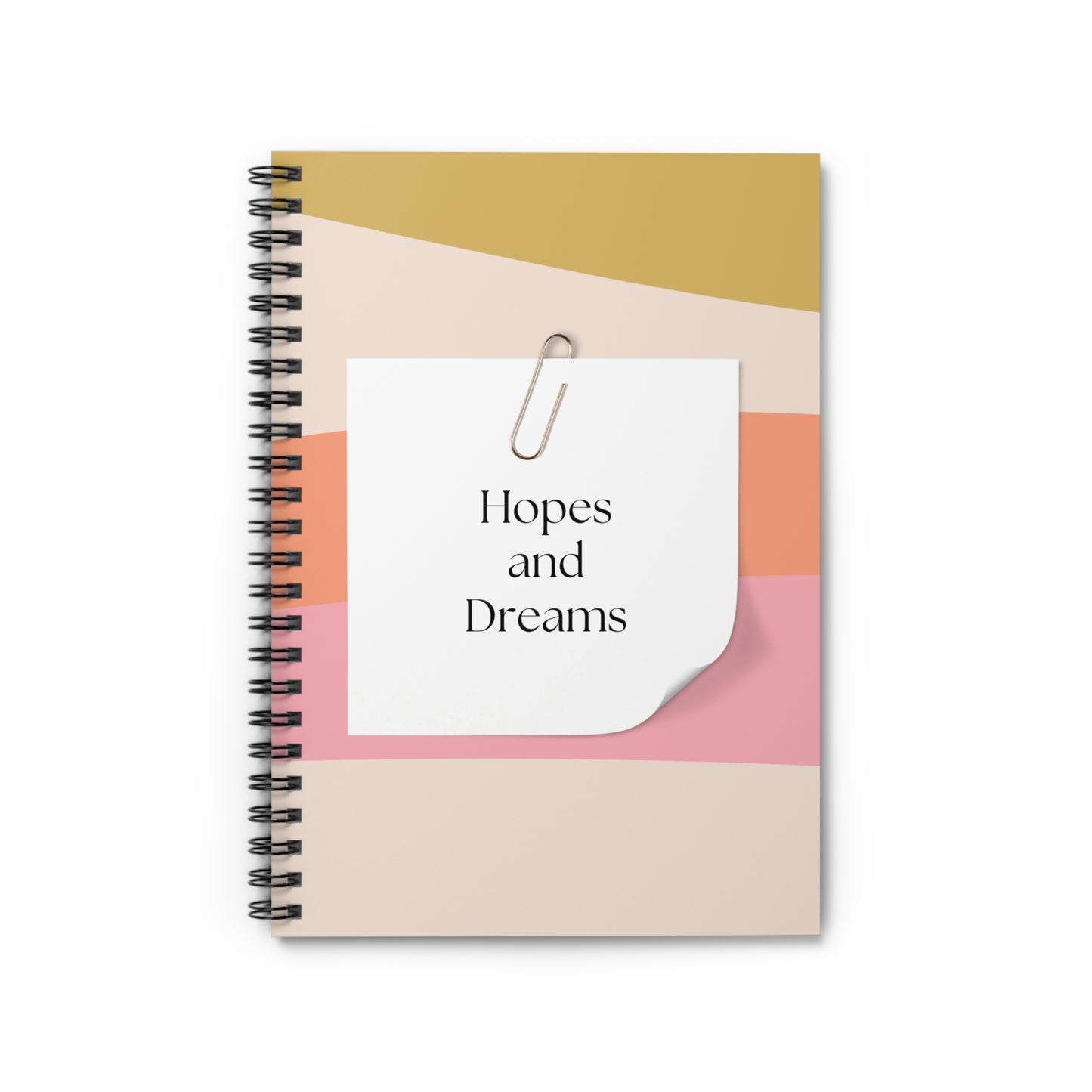 Stylish Spiral Notebook - Hopes and Dreams Journal, Motivational Notebook, Gift for Writers, School Supplies, Inspirational Journal