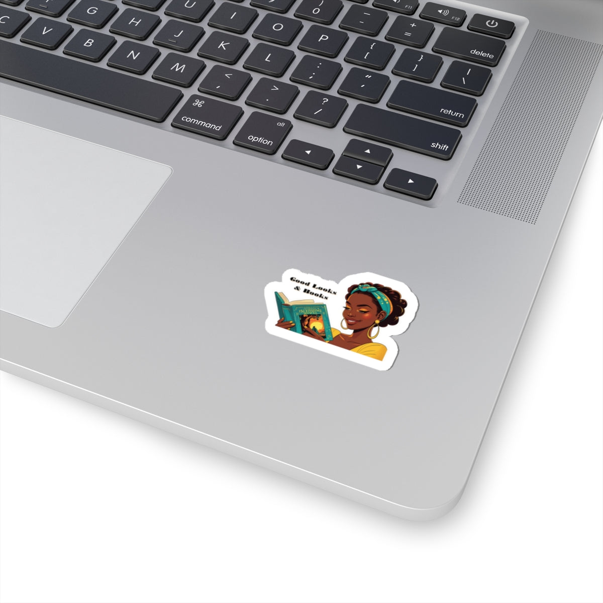 Empowered Book Lover Kiss-Cut Stickers | Aesthetic Laptop Decals | Good Looks & Books Design | Gift for Readers, Bookish Decor, Women
