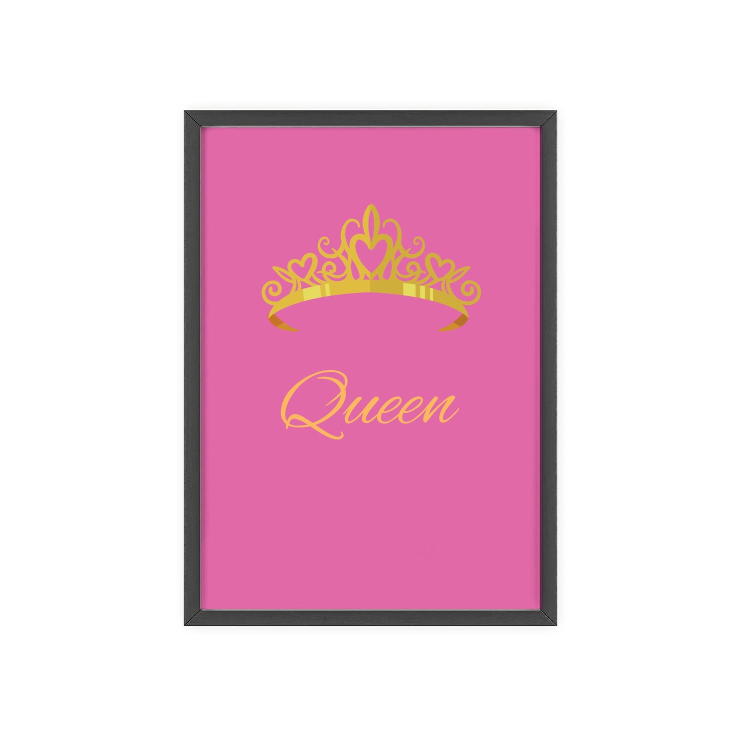 Queen Crown Poster with Wooden Frame, Home Decor, Gift for Her, Birthday, Wall Art, Inspirational Decor, empowerment