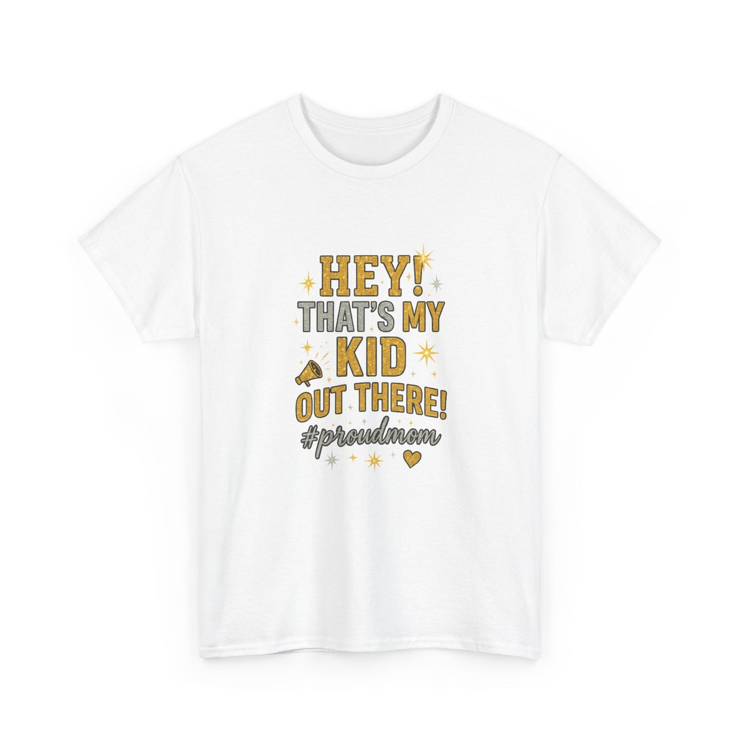 Hey That's My Kid Unisex Heavy Cotton Tee | Proud Parent Shirt, Gift for Moms, Sports Fan Tee, Family Celebration Top, Everyday Wear