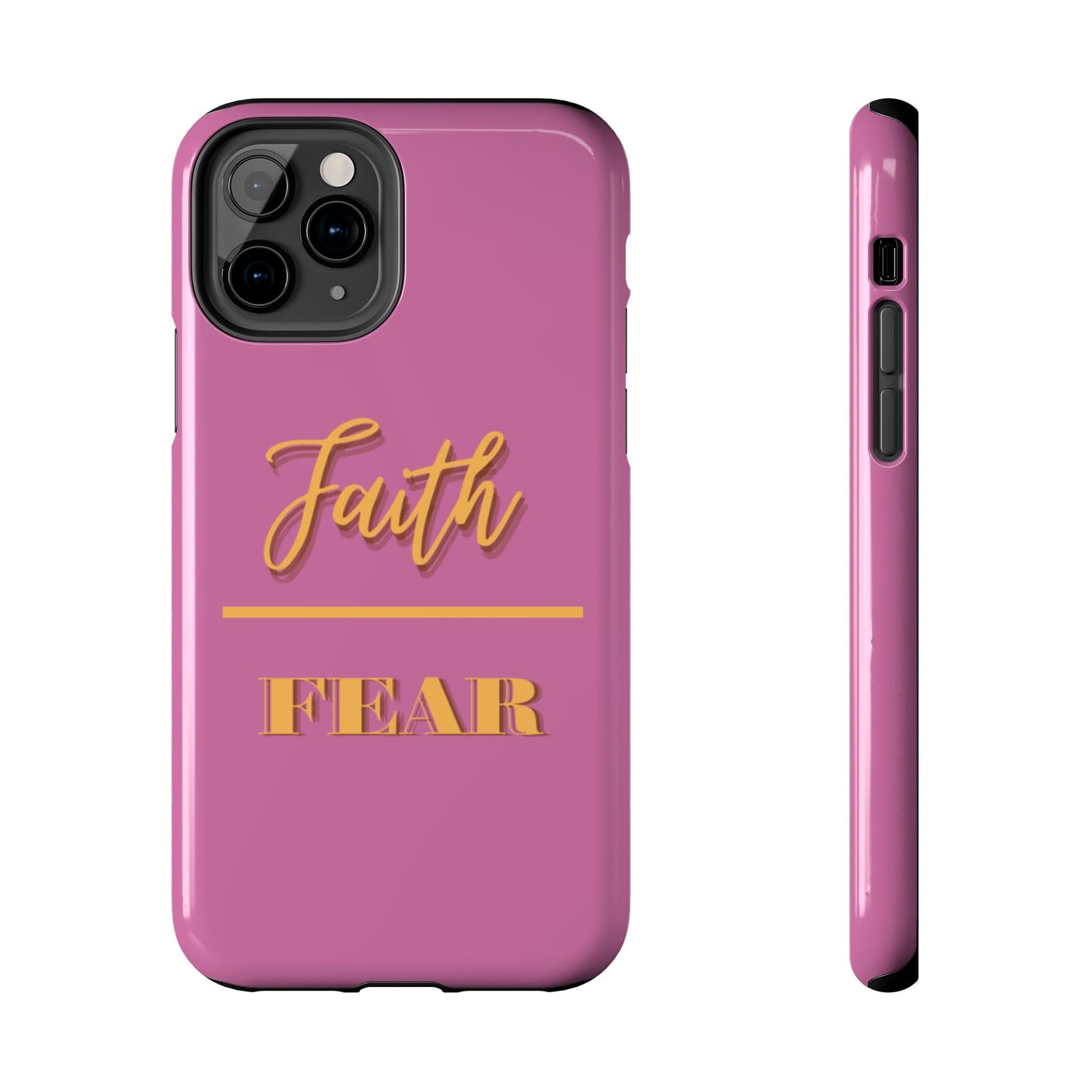 Faith Over Fear Phone Case - Inspirational Tough Cases for Daily Motivation, Gifts for Friends, Customizable Phone Covers, Unique Decor
