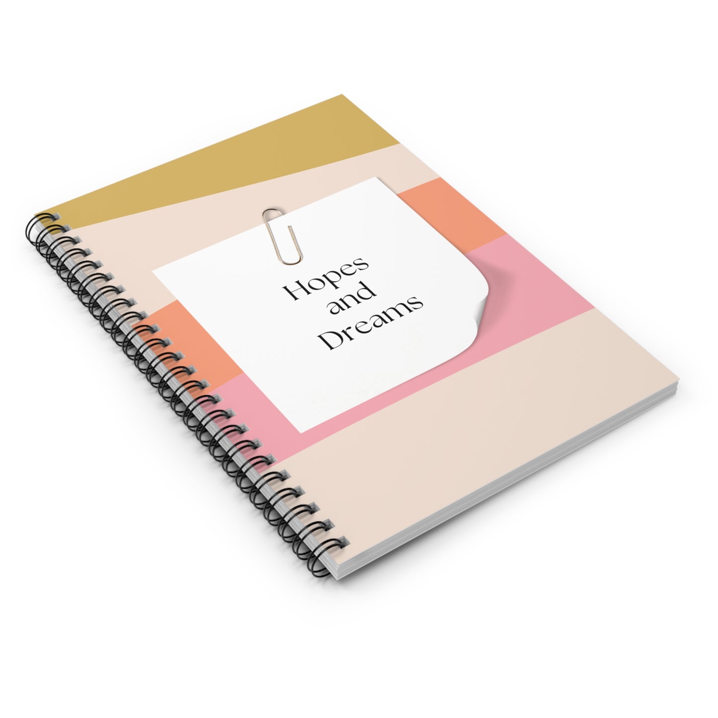 Stylish Spiral Notebook - Hopes and Dreams Journal, Motivational Notebook, Gift for Writers, School Supplies, Inspirational Journal