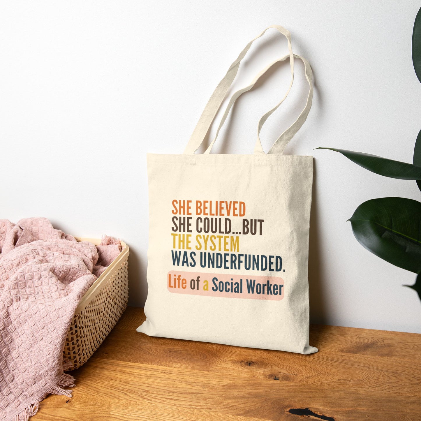 Empowering Social Worker Tote Bag – Perfect Gift for Activists, Eco-Friendly Shopping, Daily Use, Reusable Bag