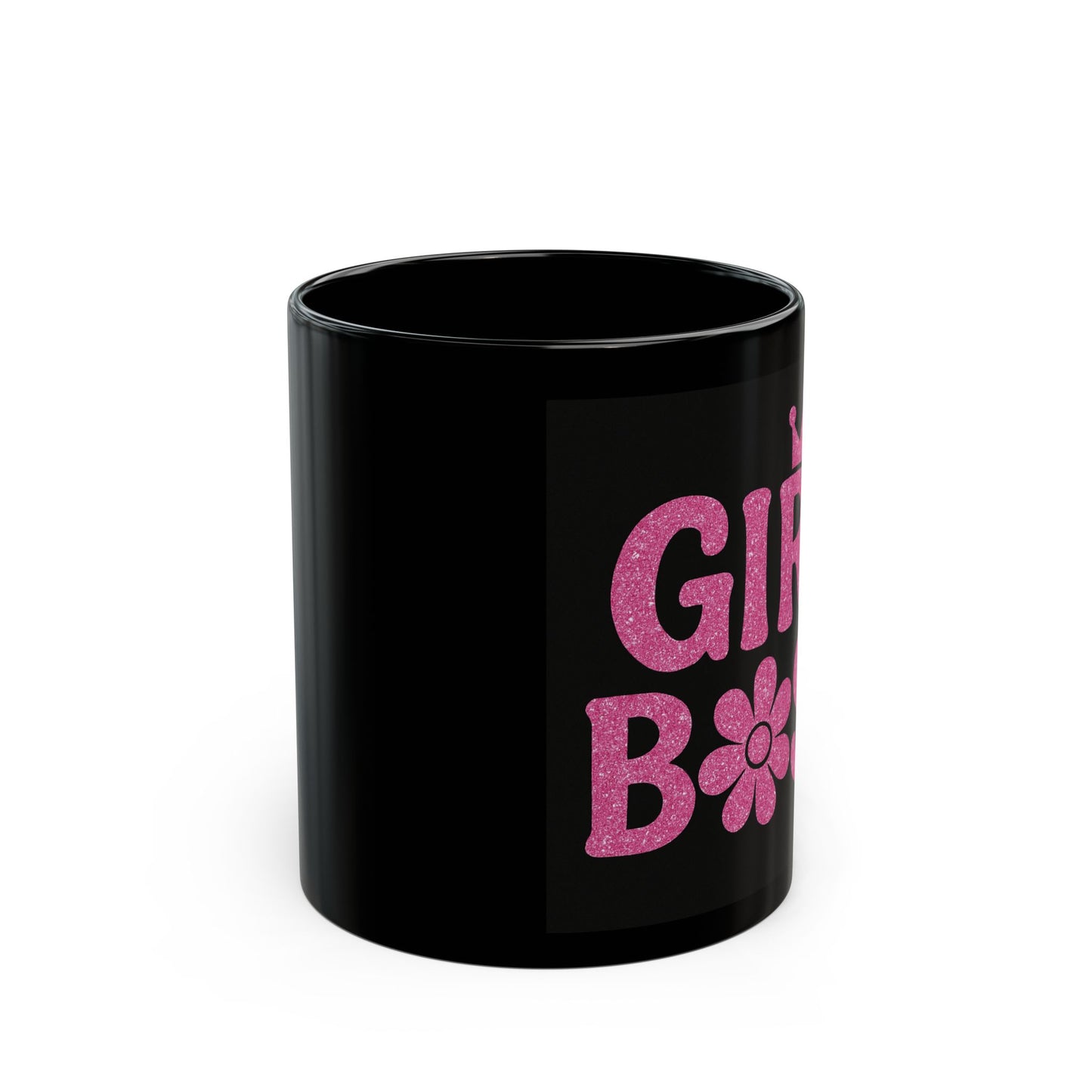 Girl Boss Black Mug - Inspirational Coffee Cup for Empowering Women, Gift for Bosses, Birthday, Office Decor, Motivational Mug