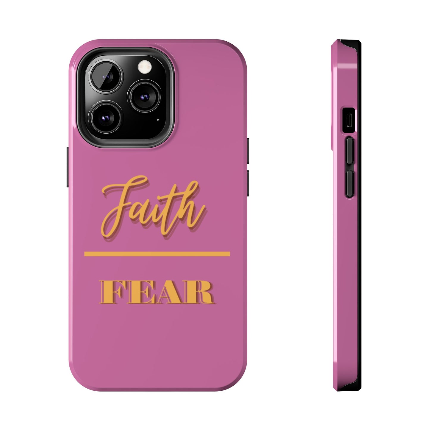 Faith Over Fear Phone Case - Inspirational Tough Cases for Daily Motivation, Gifts for Friends, Customizable Phone Covers, Unique Decor