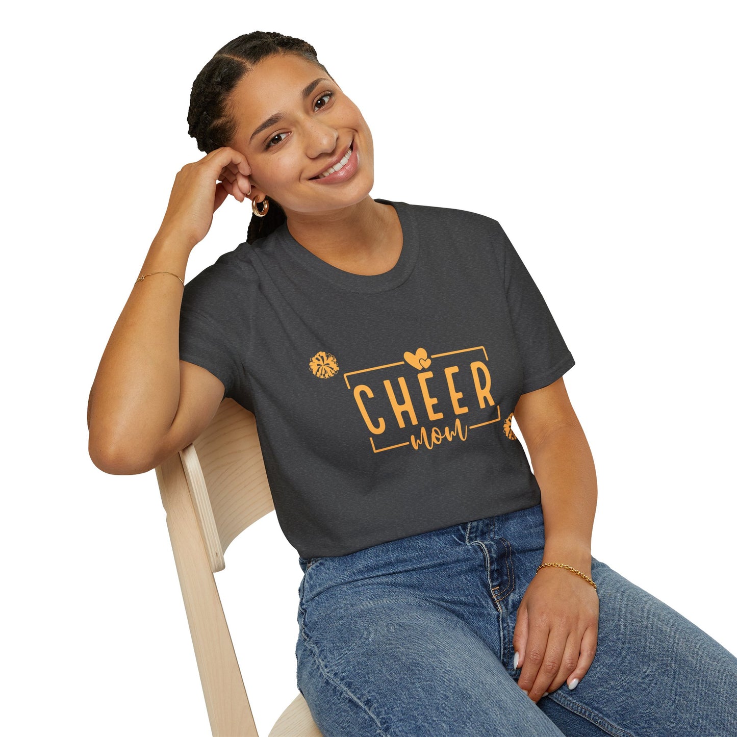 Cheer Mom Unisex T-Shirt, Softstyle Tee, Inspirational Shirt, Cheerleading Apparel, Gift for Coaches, Spirit Wear