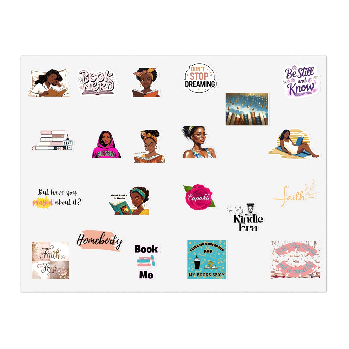 Book Lover Sticker Sheets - Fun, Creative, and Personalized Decor for Journal, Planner, Gift, Home Office, Reading Enthusiast