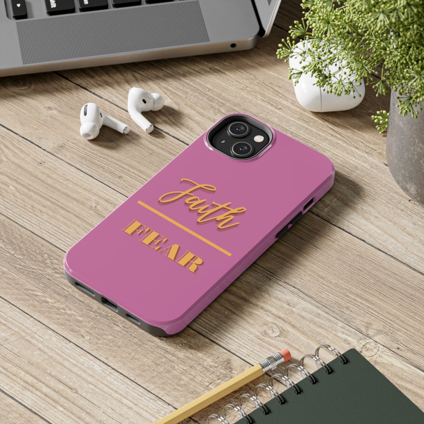 Faith Over Fear Phone Case - Inspirational Tough Cases for Daily Motivation, Gifts for Friends, Customizable Phone Covers, Unique Decor