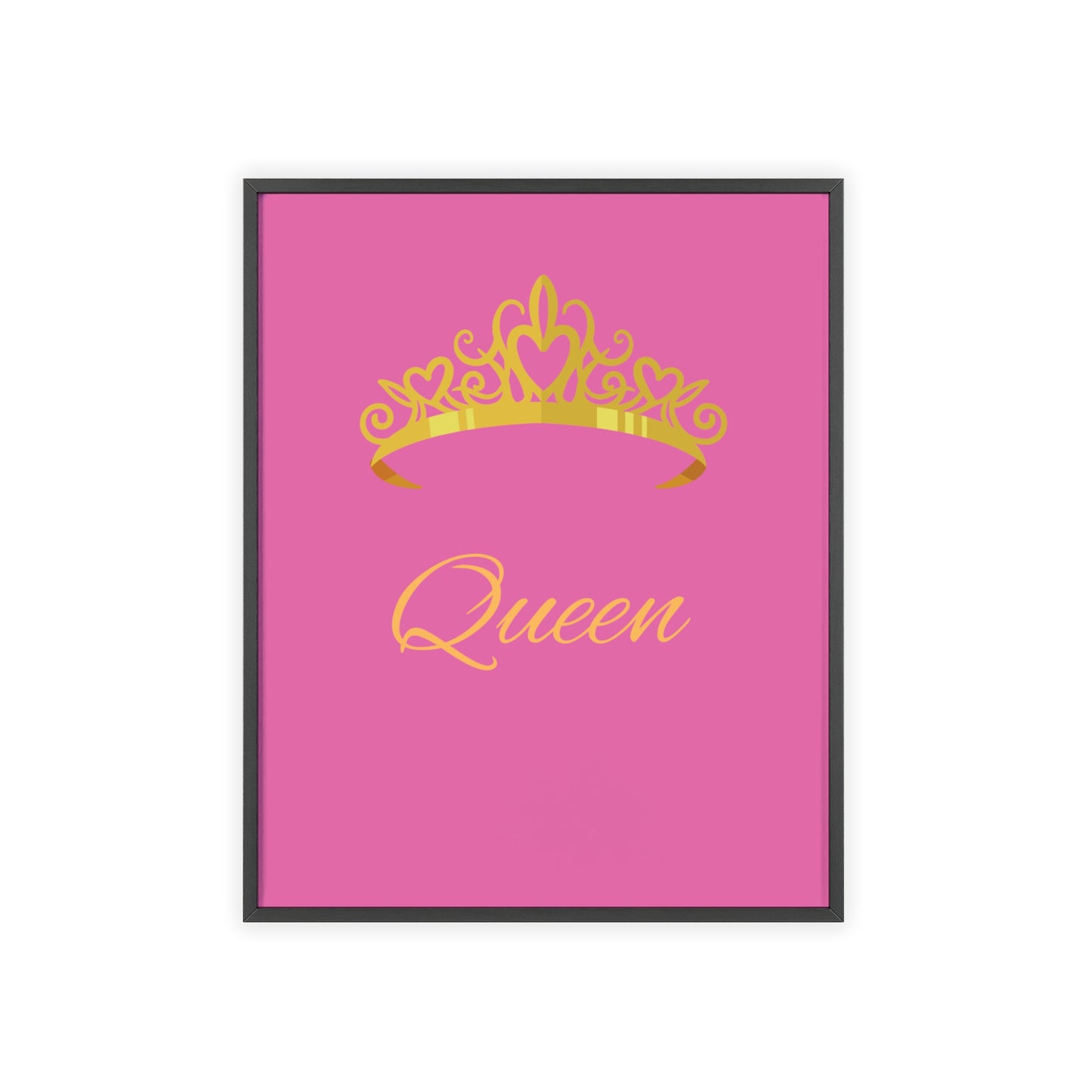 Queen Crown Poster with Wooden Frame, Home Decor, Gift for Her, Birthday, Wall Art, Inspirational Decor, empowerment