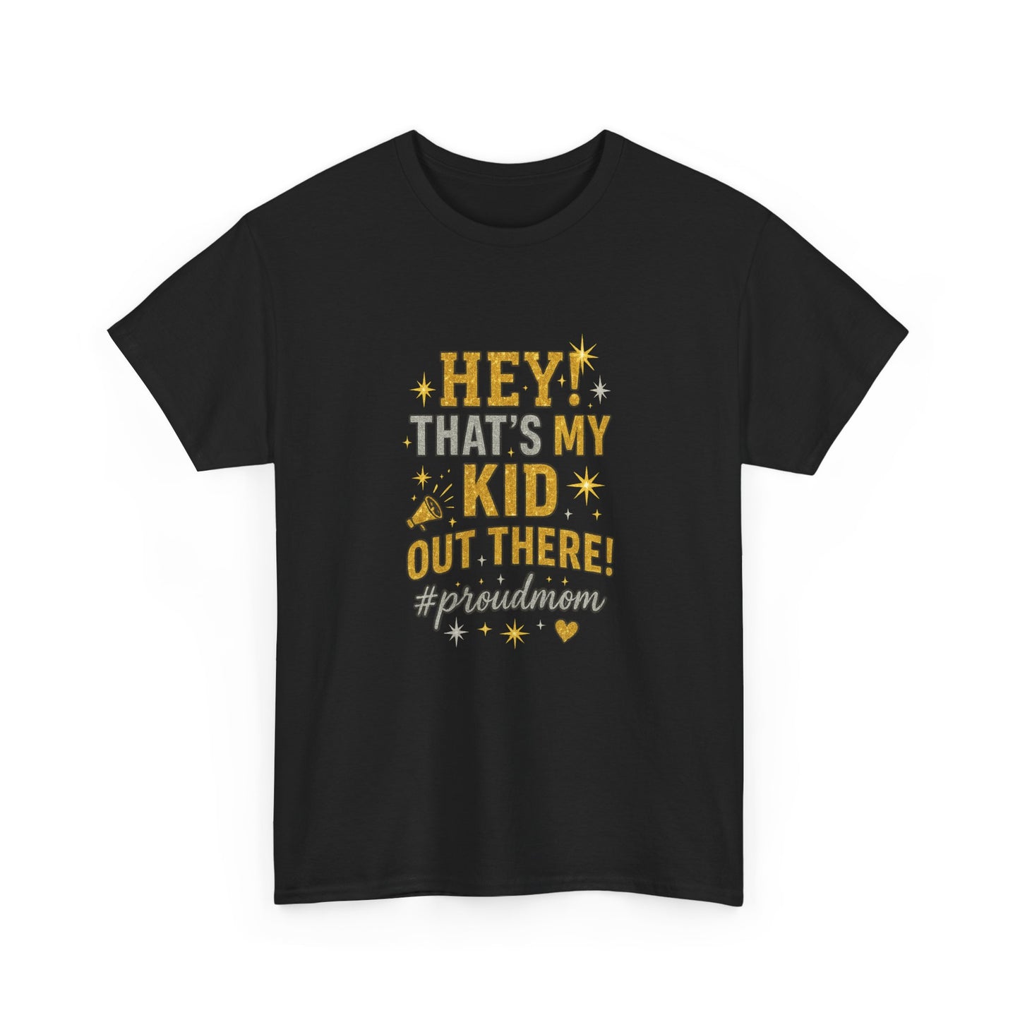 Hey That's My Kid Unisex Heavy Cotton Tee | Proud Parent Shirt, Gift for Moms, Sports Fan Tee, Family Celebration Top, Everyday Wear