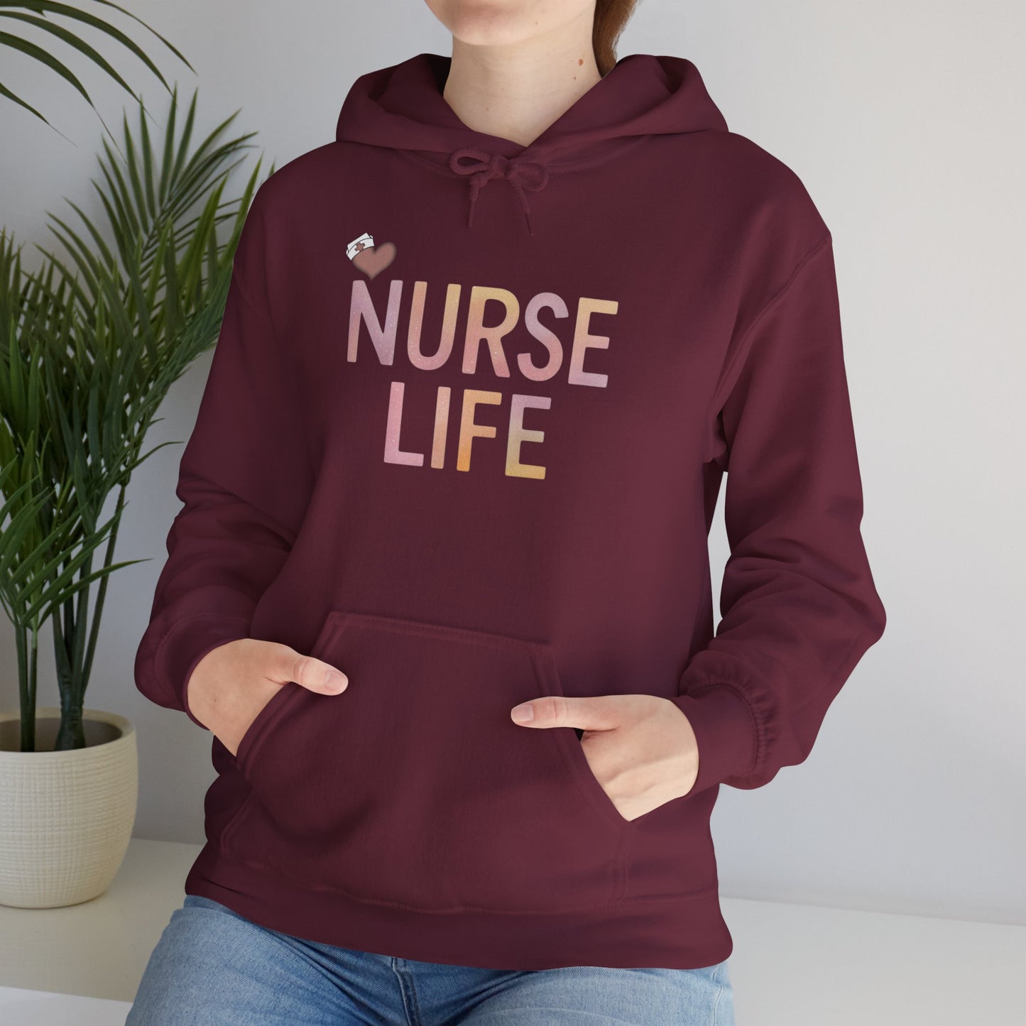 Nurse Life Hooded Sweatshirt, Cozy Gift for Nurses, Nursing School Apparel, Healthcare Worker Hoodie, Casual Wear, Everyday Comfort