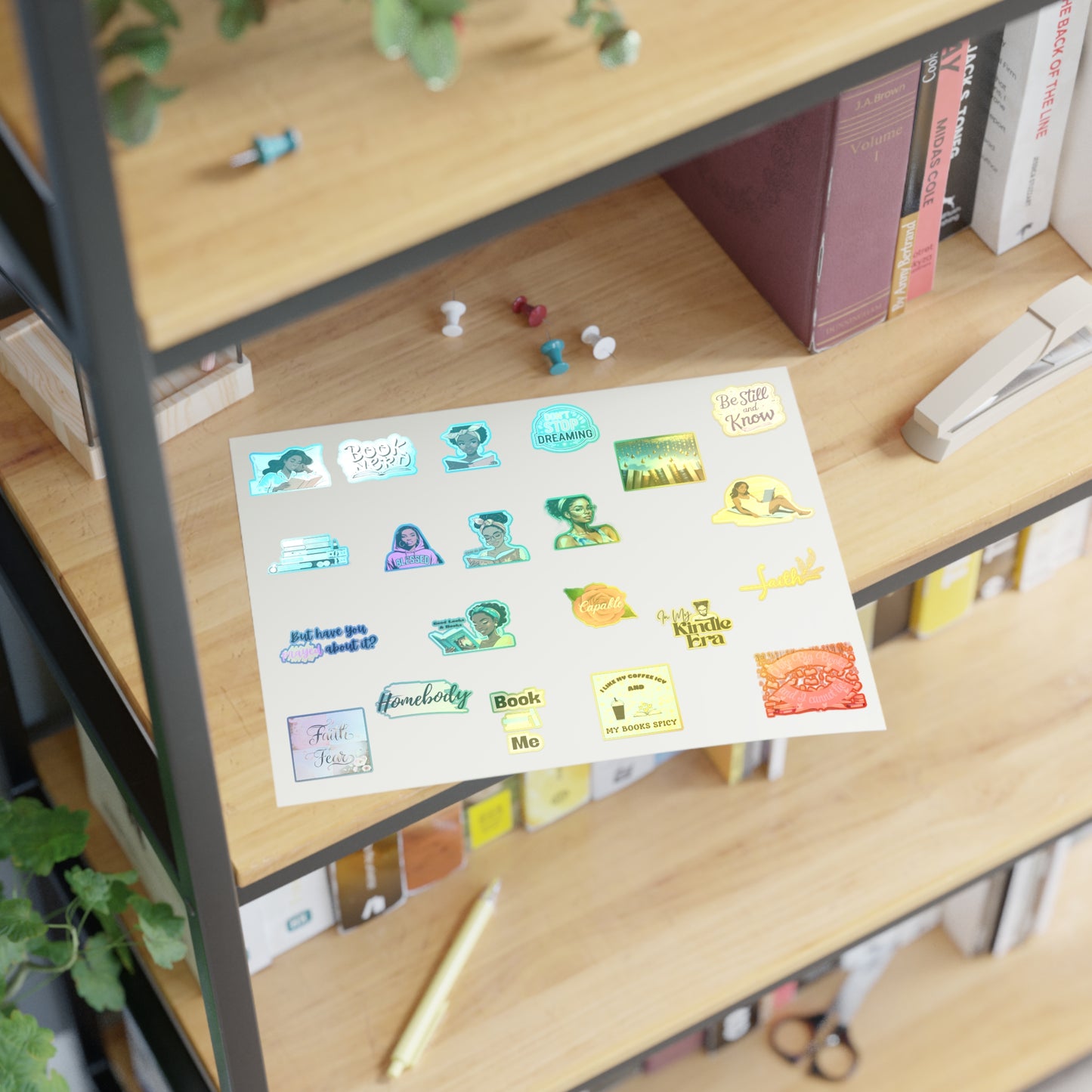Book Lover Sticker Sheets - Fun, Creative, and Personalized Decor for Journal, Planner, Gift, Home Office, Reading Enthusiast